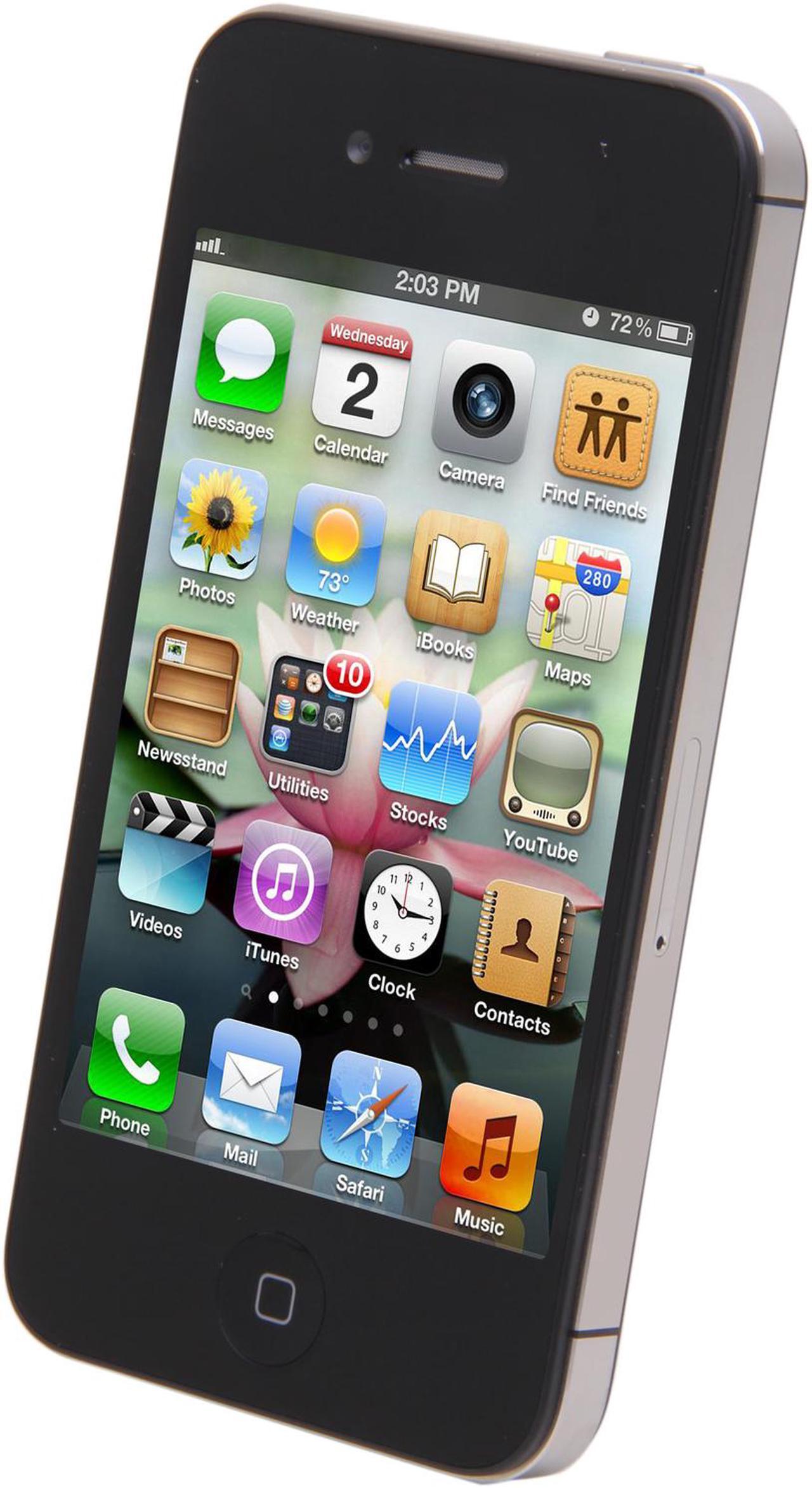 Alt view image 2 of 7 - Apple iPhone 4S 32GB Black 3G Cell Phone w/ 8 MP Camera / A5 Processor For AT&T (MC919LL/A)
