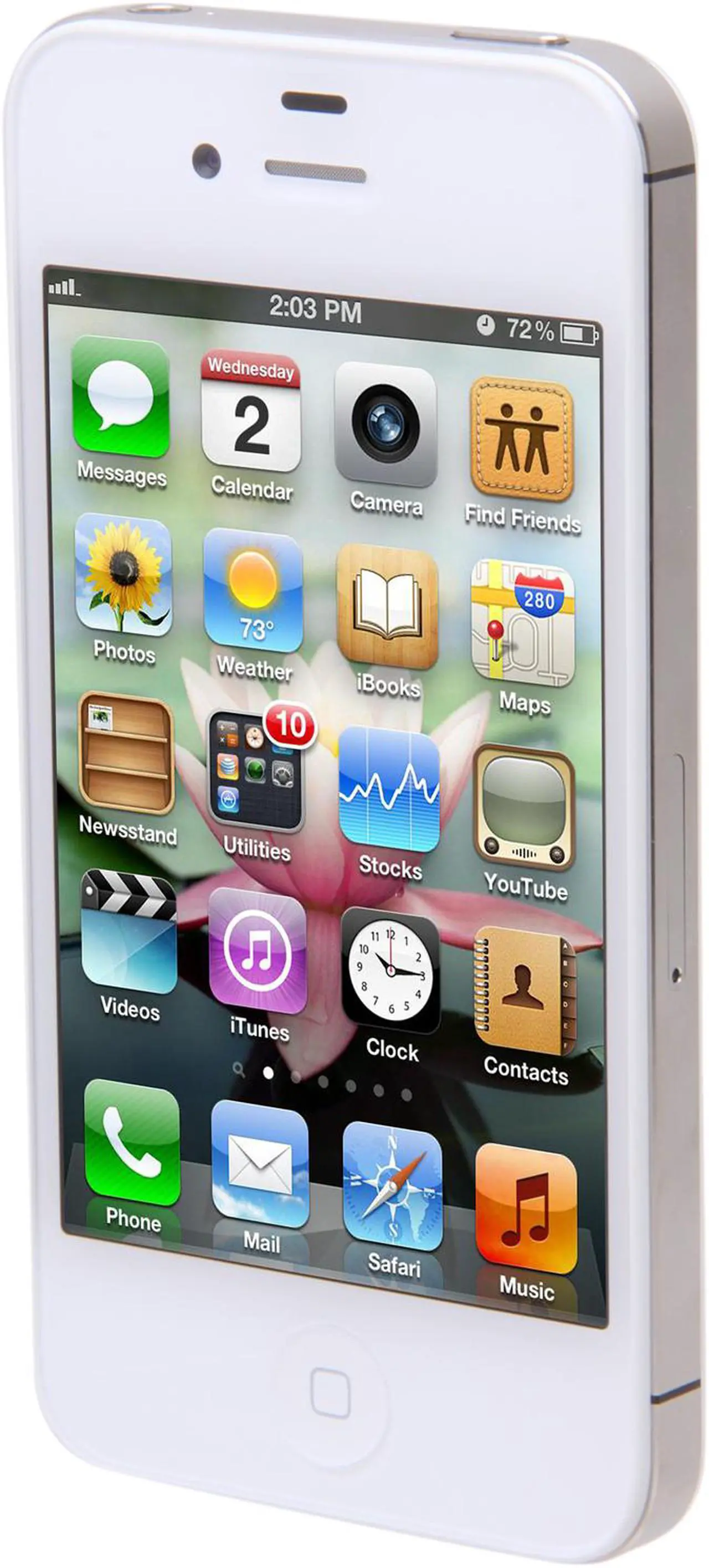 Alt view image 2 of 8 - Apple iPhone 4S 64GB White 3G Cell Phone w/ 8 MP Camera / A5 Processor For AT&T (MD272LL/A)