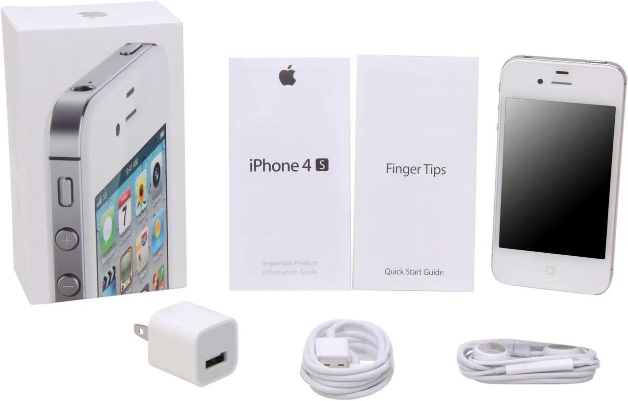 Alt view image 8 of 8 - Apple iPhone 4S 64GB White 3G Cell Phone w/ 8 MP Camera / A5 Processor For AT&T (MD272LL/A)