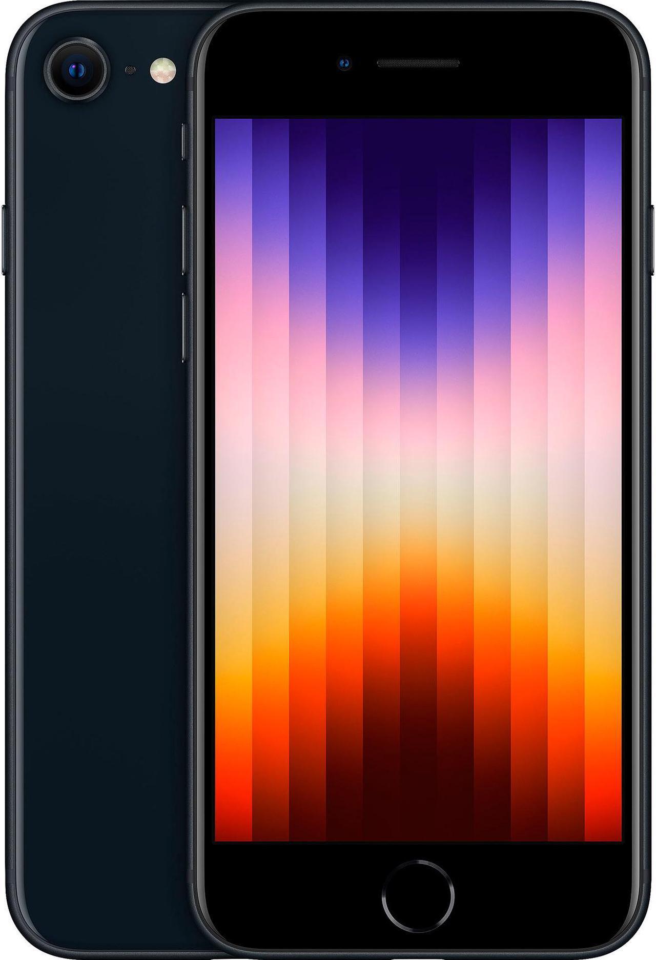 Main image of Apple iPhone SE (2022) MMXC3LL/A 5G GSM/CDMA Cell Phone 4.7" Midnight 4GB RAM