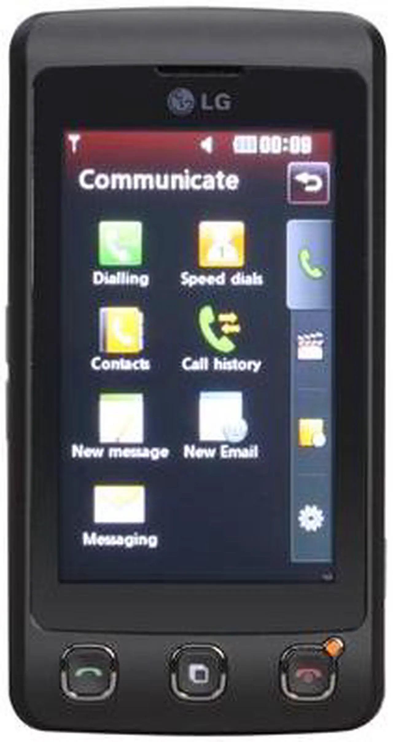 Alt view image 4 of 9 - LG KP500 Black Unlocked GSM Bar phones with 3.0" Touch Screen