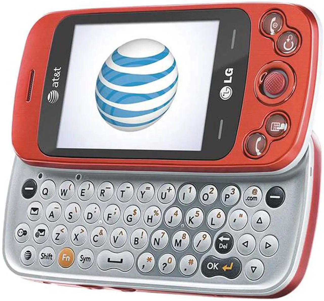 Main image of LG Rumour Plus GW370 Slider Touch Screen QWERTY Keyboard GPS FM Radio Camera Bluetooth Unlocked GSM Cell Phone 2.4" Red
