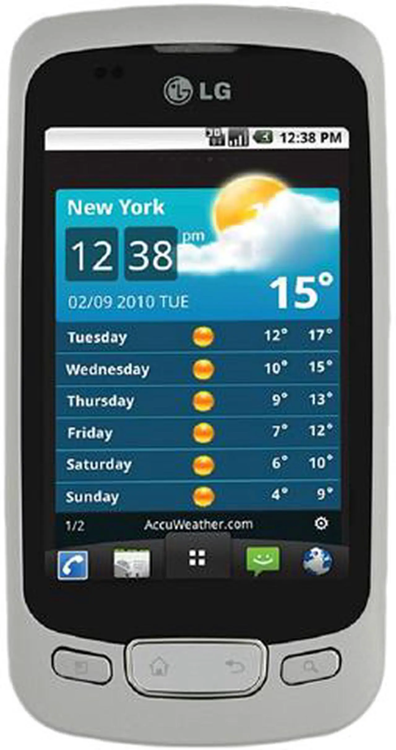 Main image of LG Optimus One P500H Unlocked GSM Cell Phone 3.2" White
