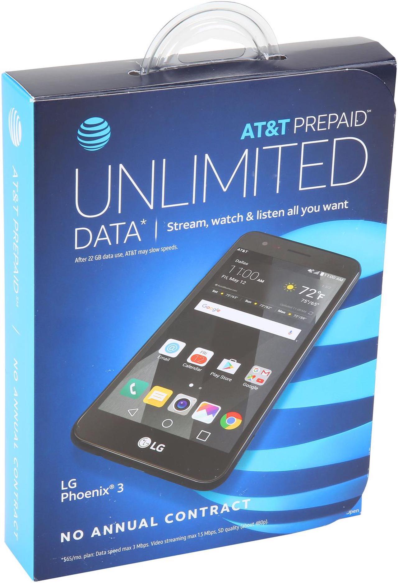 Alt view image 2 of 2 - AT&T GoPhone - LG Phoenix 3  Cell Phone - Black