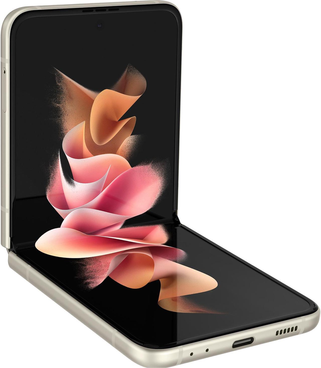 Alt view image 2 of 6 - Samsung Galaxy Z Flip 3 5G 128GB Unlocked Cell Phone Cream