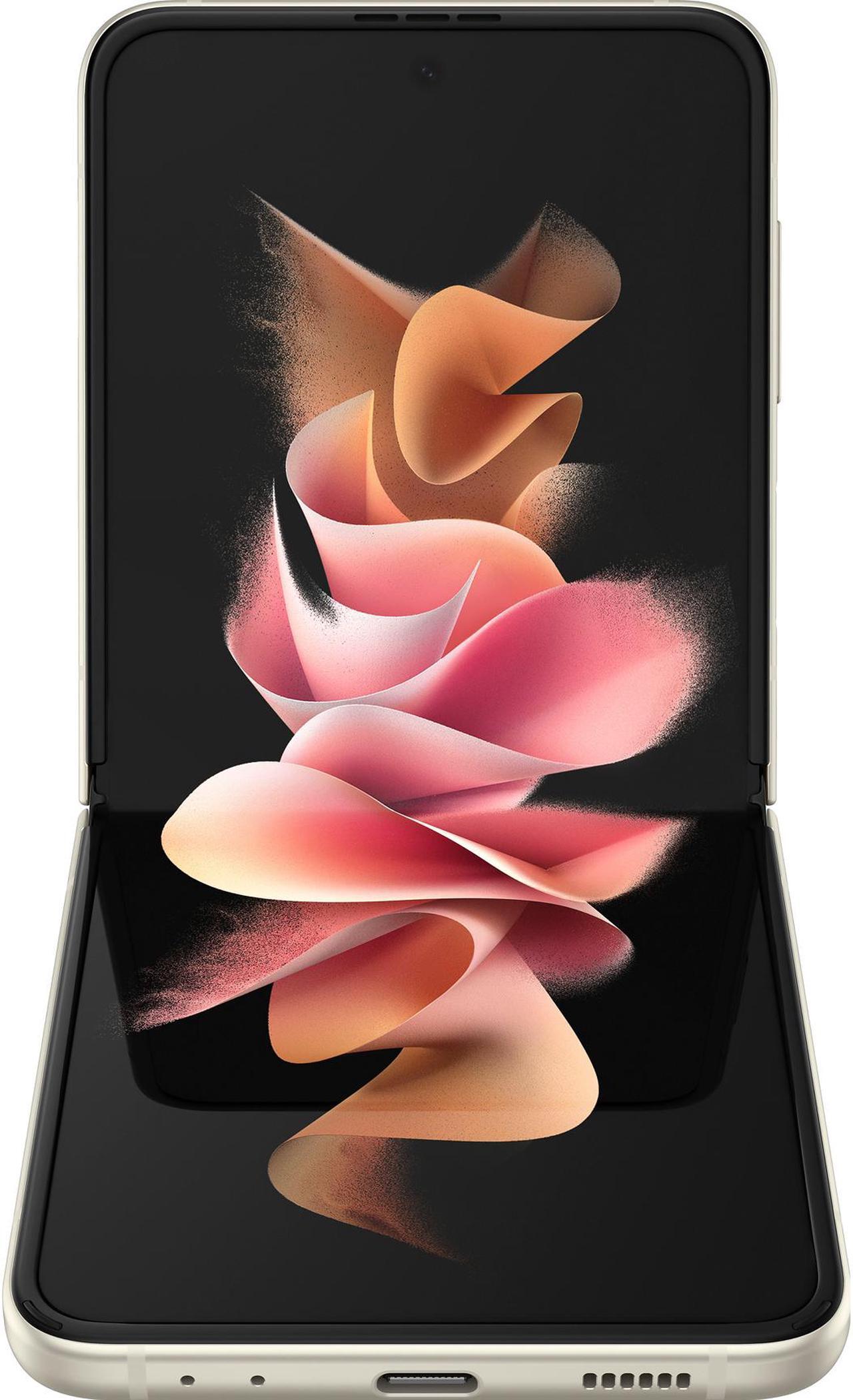 Alt view image 3 of 6 - Samsung Galaxy Z Flip 3 5G 128GB Unlocked Cell Phone Cream