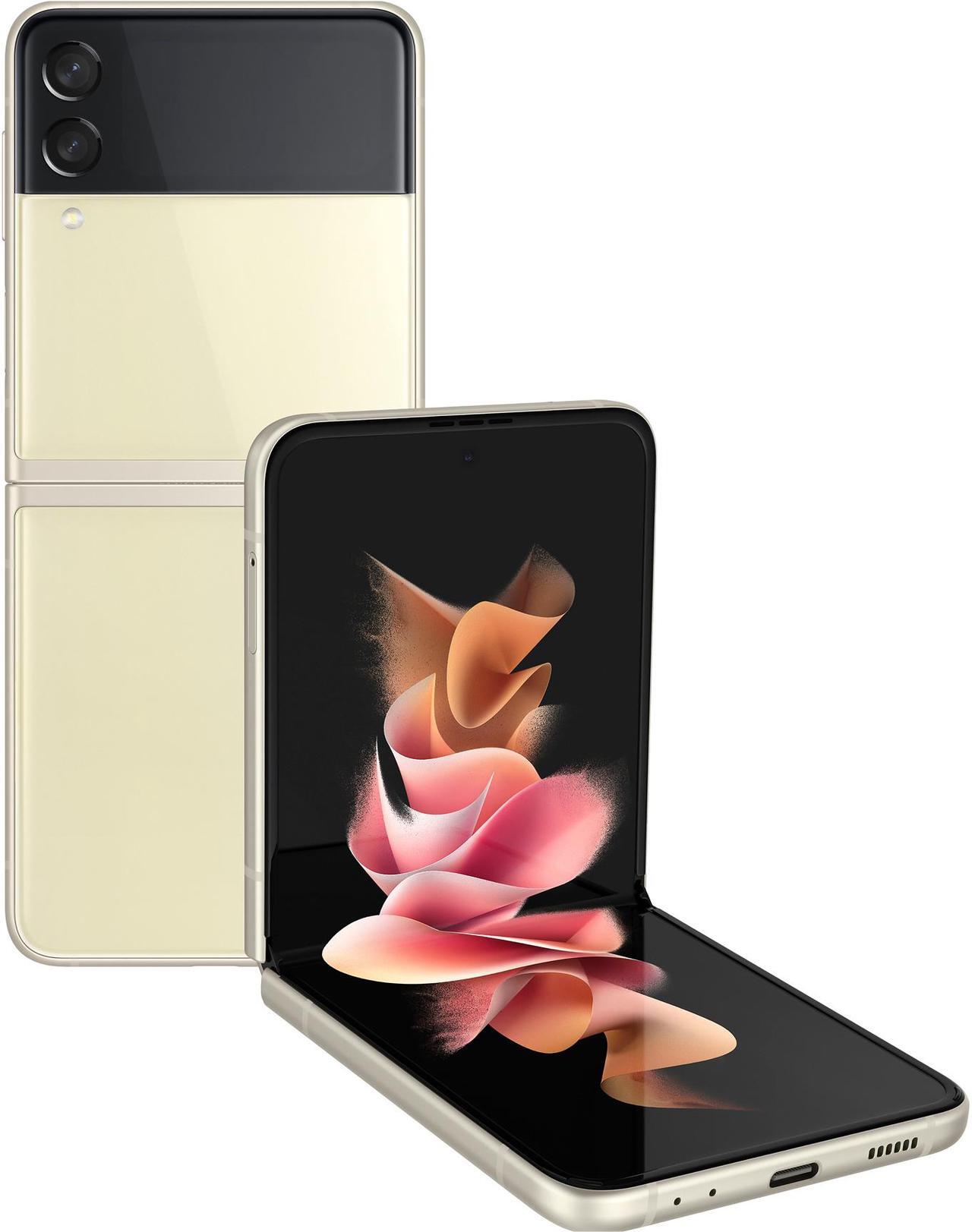 Main image of Samsung Galaxy Z Flip 3 5G 128GB Unlocked Cell Phone Cream