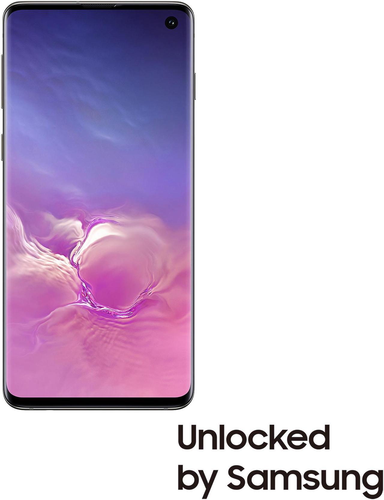 Main image of Samsung Galaxy S10 4G LTE Factory Unlocked Cell Phone 6.1" Infinity Display Prism Black 128GB 8GB RAM