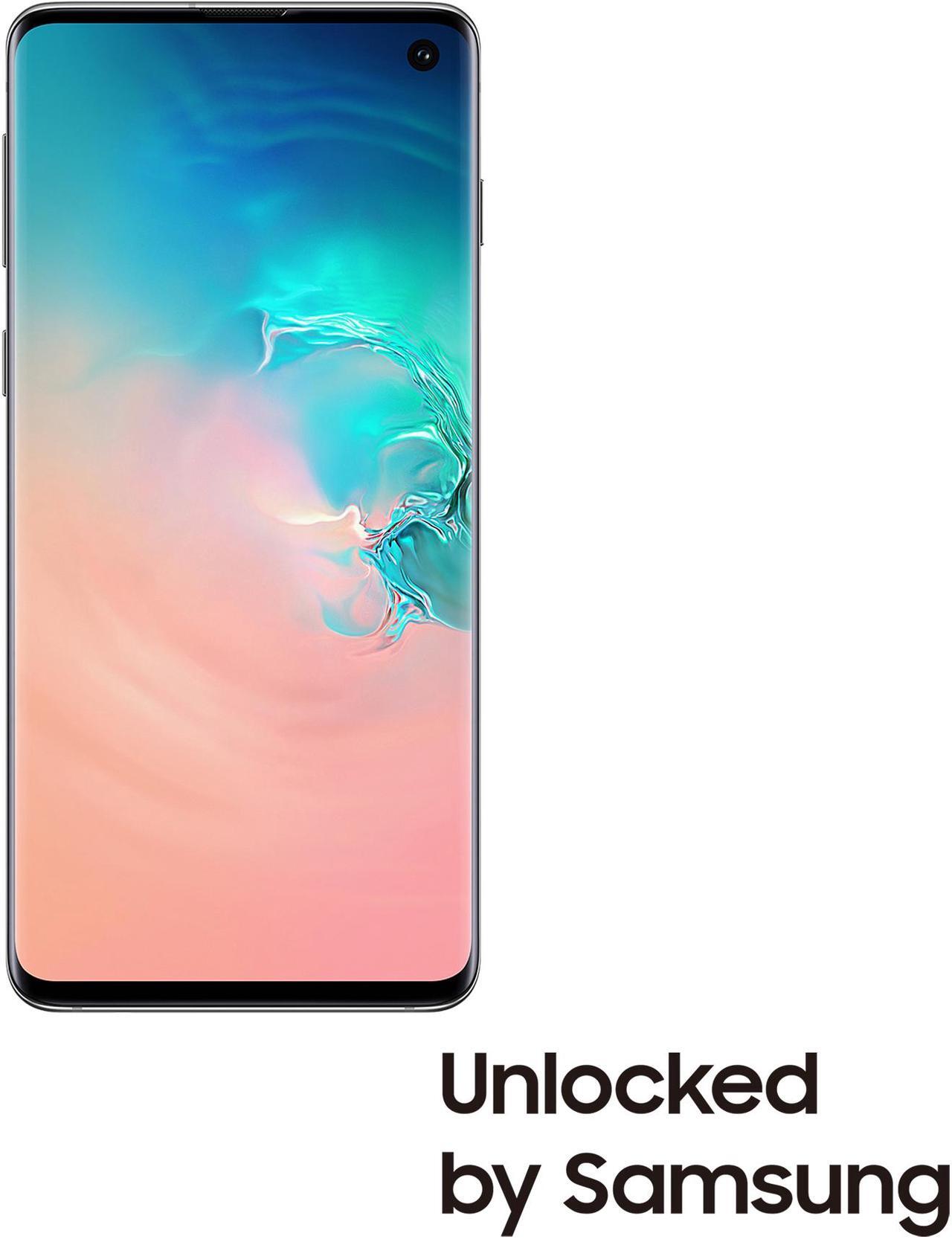 Main image of Samsung Galaxy S10 4G LTE Unlocked Cell Phone 6.1" Infinity Display Prism White 8GB RAM
