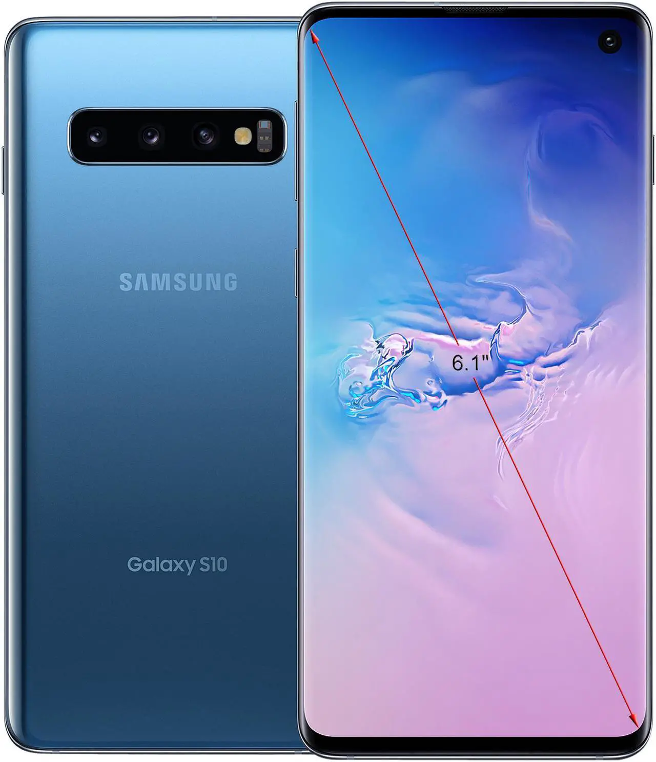 Alt view image 5 of 5 - Samsung Galaxy S10 4G LTE Unlocked Cell Phone 6.1" Infinity Display Prism Blue 8GB RAM