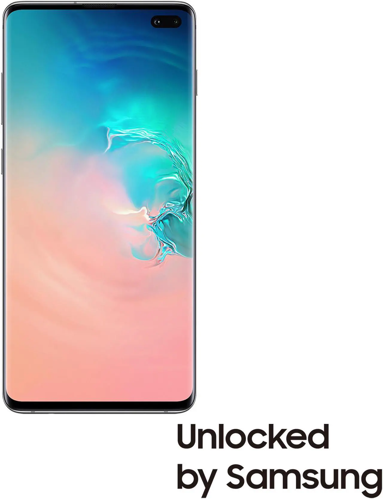 Main image of Samsung Galaxy S10+ 4G LTE Unlocked Cell Phone 6.4" Infinity Display Prism White 8GB RAM