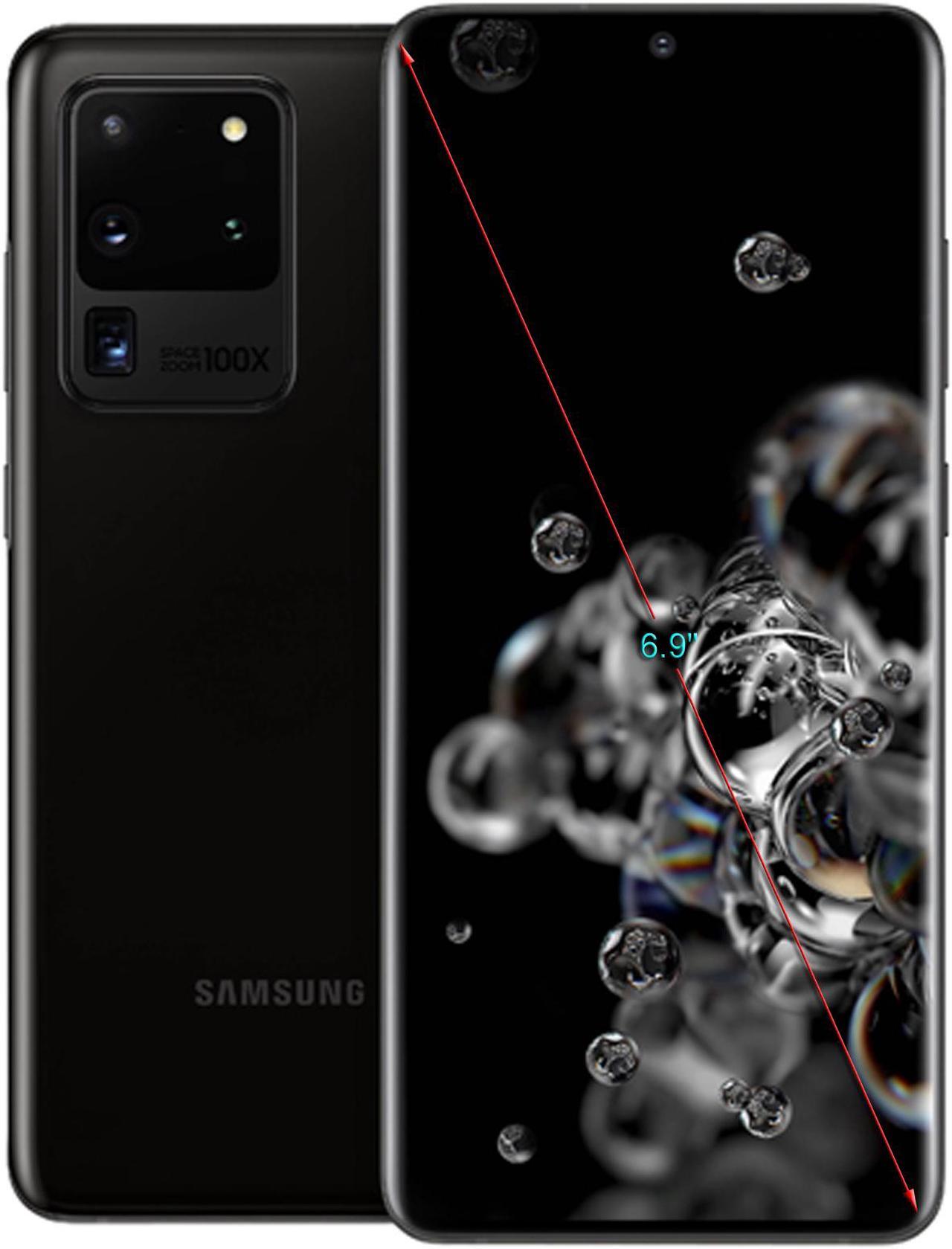 Alt view image 2 of 8 - Samsung Galaxy S20 Ultra 5G SM-G988UZKAXAA 5G Unlocked Cell Phone 6.9" Cosmic Black 12GB RAM