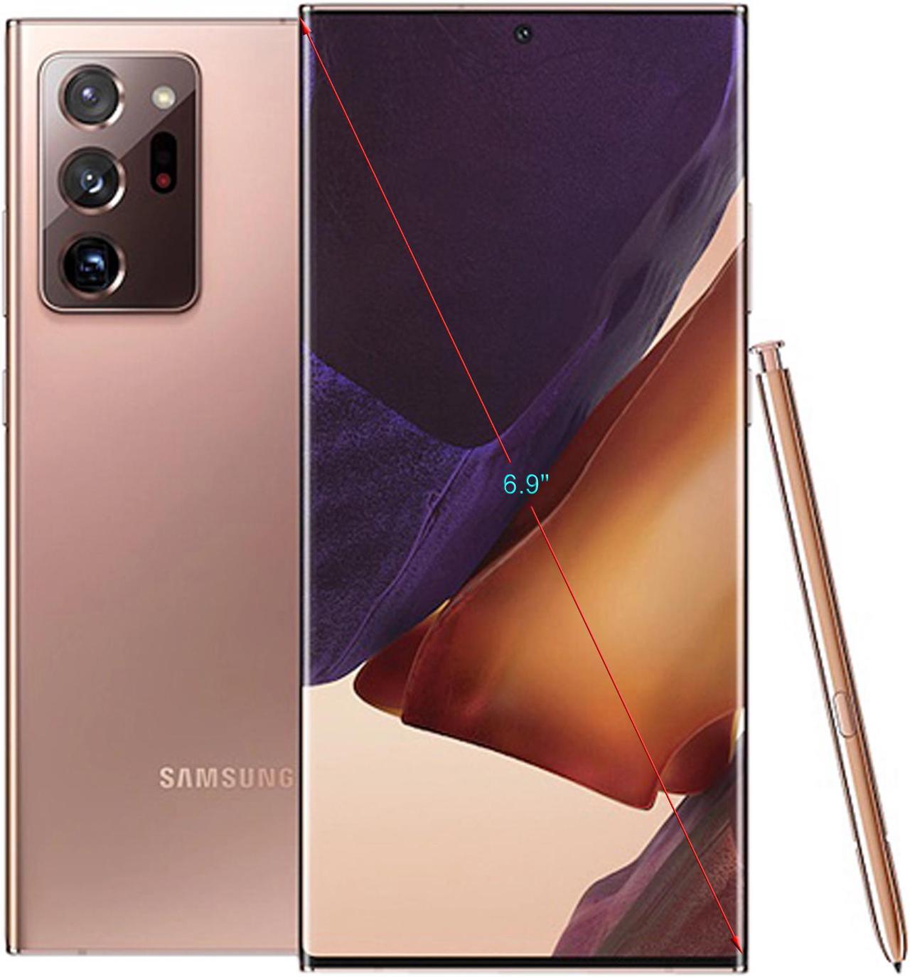 Alt view image 2 of 7 - Samsung Galaxy Note 20 Ultra 5G Factory Unlocked Android Cell Phone | US Version | 128GB of Storage | Mobile Gaming Smartphone | Long-Lasting Battery | Mystic Bronze