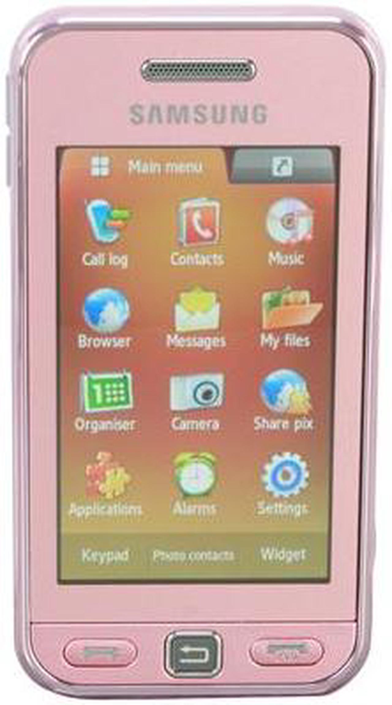 Main image of Samsung Star Pink Unlocked GSM Touch Screen Phone w/ 3.2MP Camera/ 10 Hours Talk Time/ Bluetooth 2.1 (S5230)