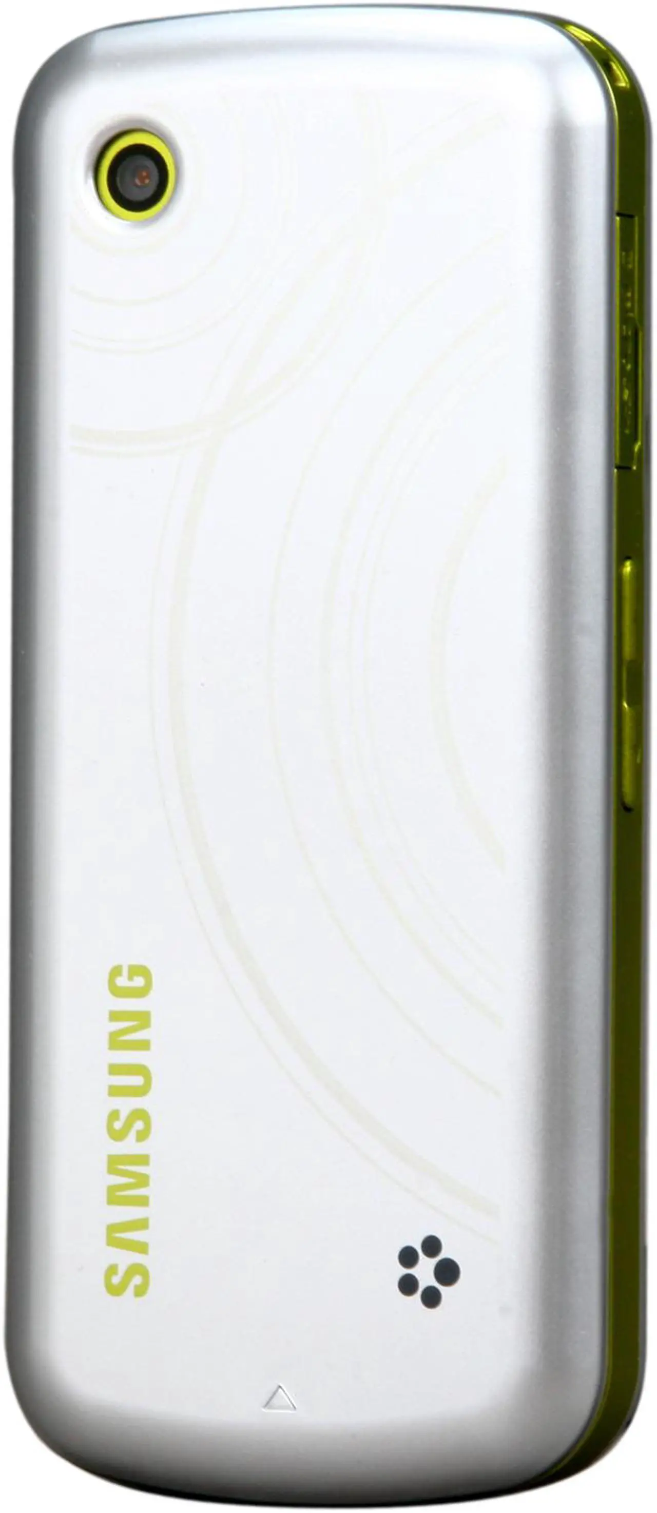Alt view image 6 of 8 - Samsung T349 Silver/Lime Unlocked GSM Bar Phone w/ QWERTY Keyboard / Bluetooth v 2.0 (SGH-T349)