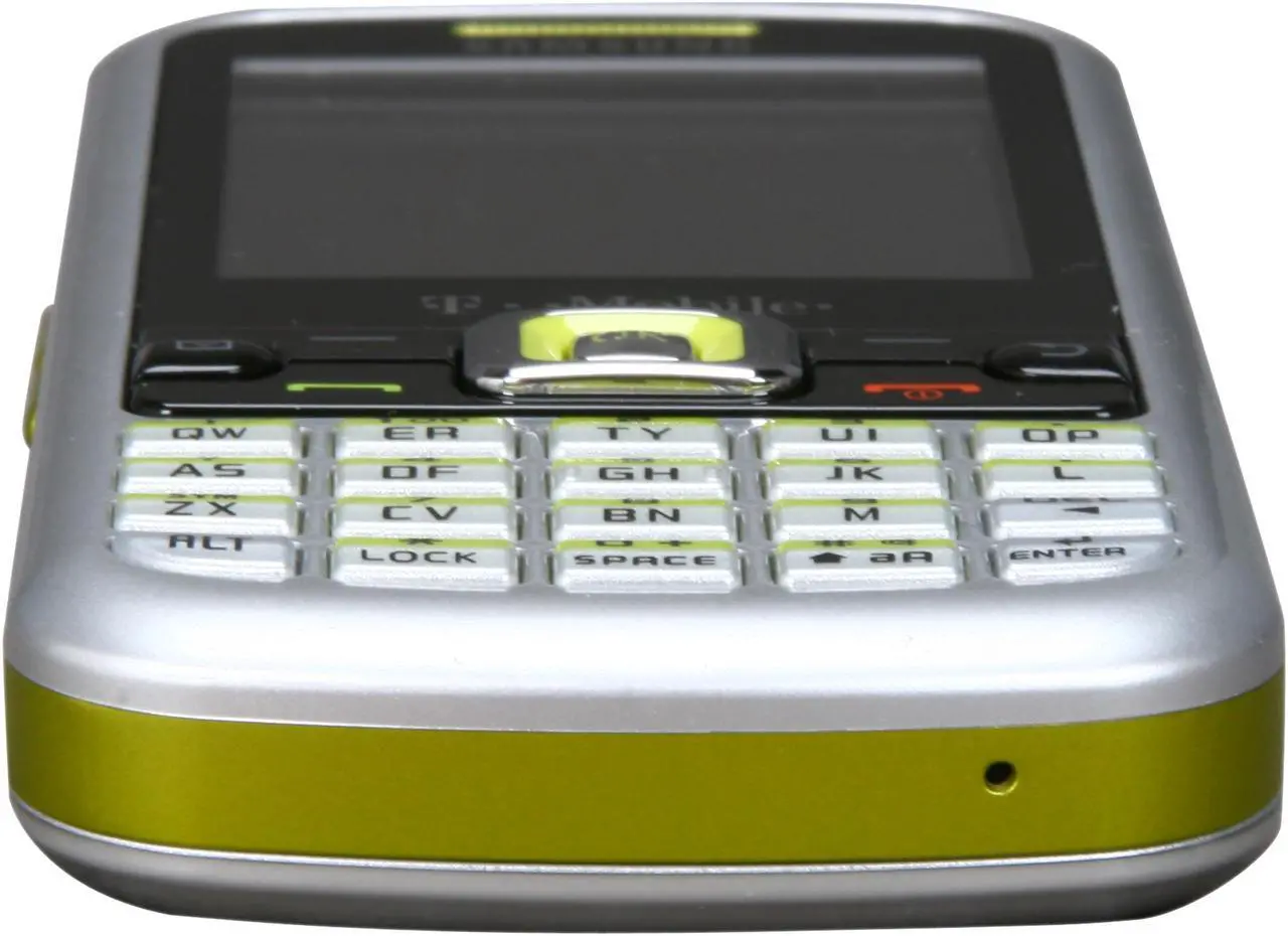 Alt view image 7 of 8 - Samsung T349 Silver/Lime Unlocked GSM Bar Phone w/ QWERTY Keyboard / Bluetooth v 2.0 (SGH-T349)