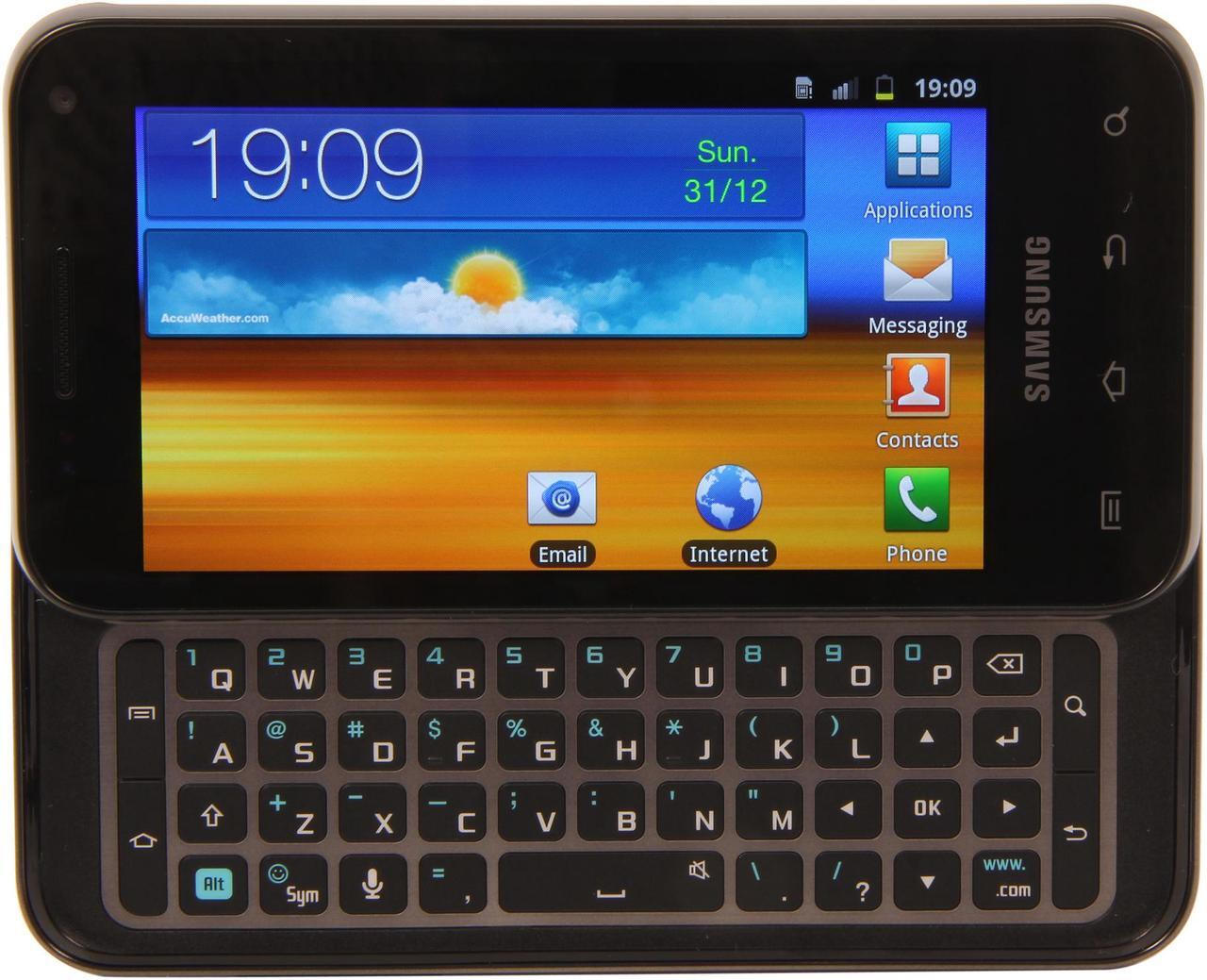Alt view image 3 of 10 - Samsung Galaxy S Glide SGH-I927 Unlocked Cell Phone w/ QWERTY Keyboard / 4.0" Super AMOLED Touchscreen 4.0" Black