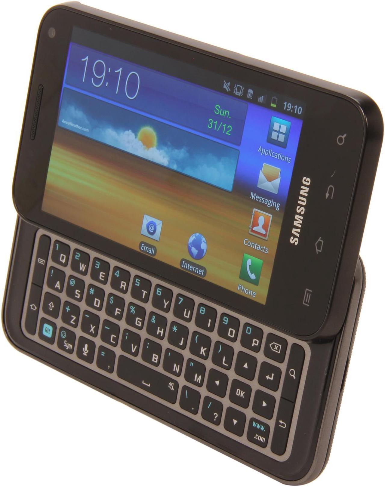 Alt view image 4 of 10 - Samsung Galaxy S Glide SGH-I927 Unlocked Cell Phone w/ QWERTY Keyboard / 4.0" Super AMOLED Touchscreen 4.0" Black