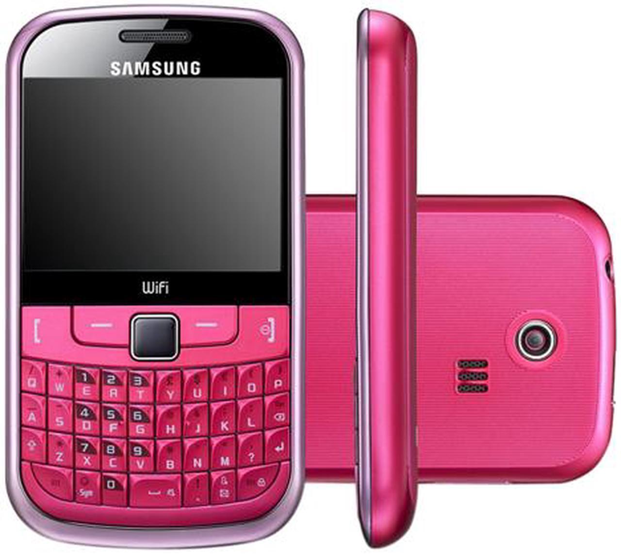 Alt view image 5 of 5 - Samsung Ch@t S3350 Wi-Fi QWERTY Keyboard 2.0MP Camera Unlocked GSM Cell Phone 2.4" Pink