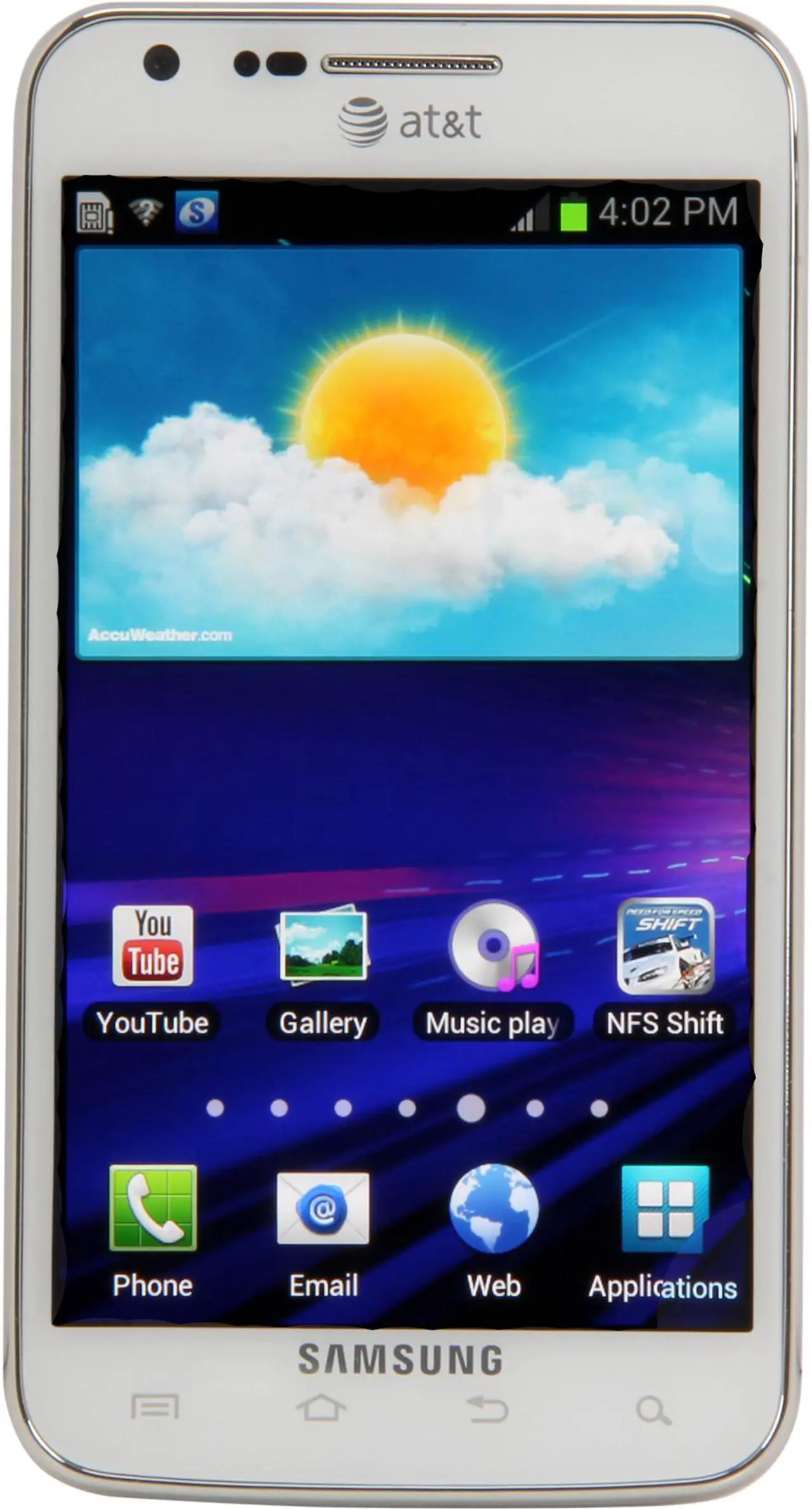 Main image of Samsung Galaxy S II Skyrocket SGH-I727 White 4G LTE Dual-Core 1.5 GHz 16GB Unlocked GSM Cell Phone