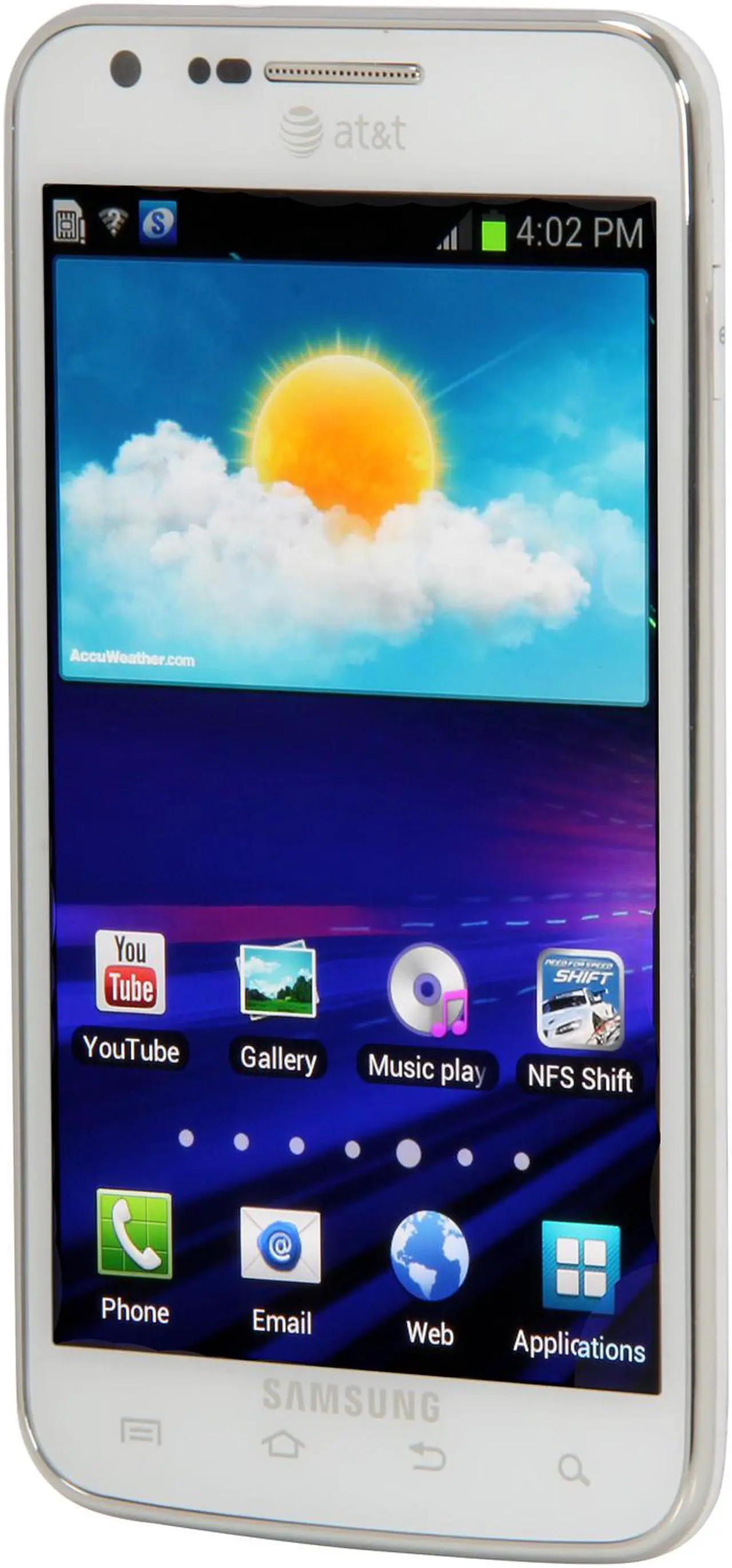 Alt view image 2 of 8 - Samsung Galaxy S II Skyrocket SGH-I727 White 4G LTE Dual-Core 1.5 GHz 16GB Unlocked GSM Cell Phone