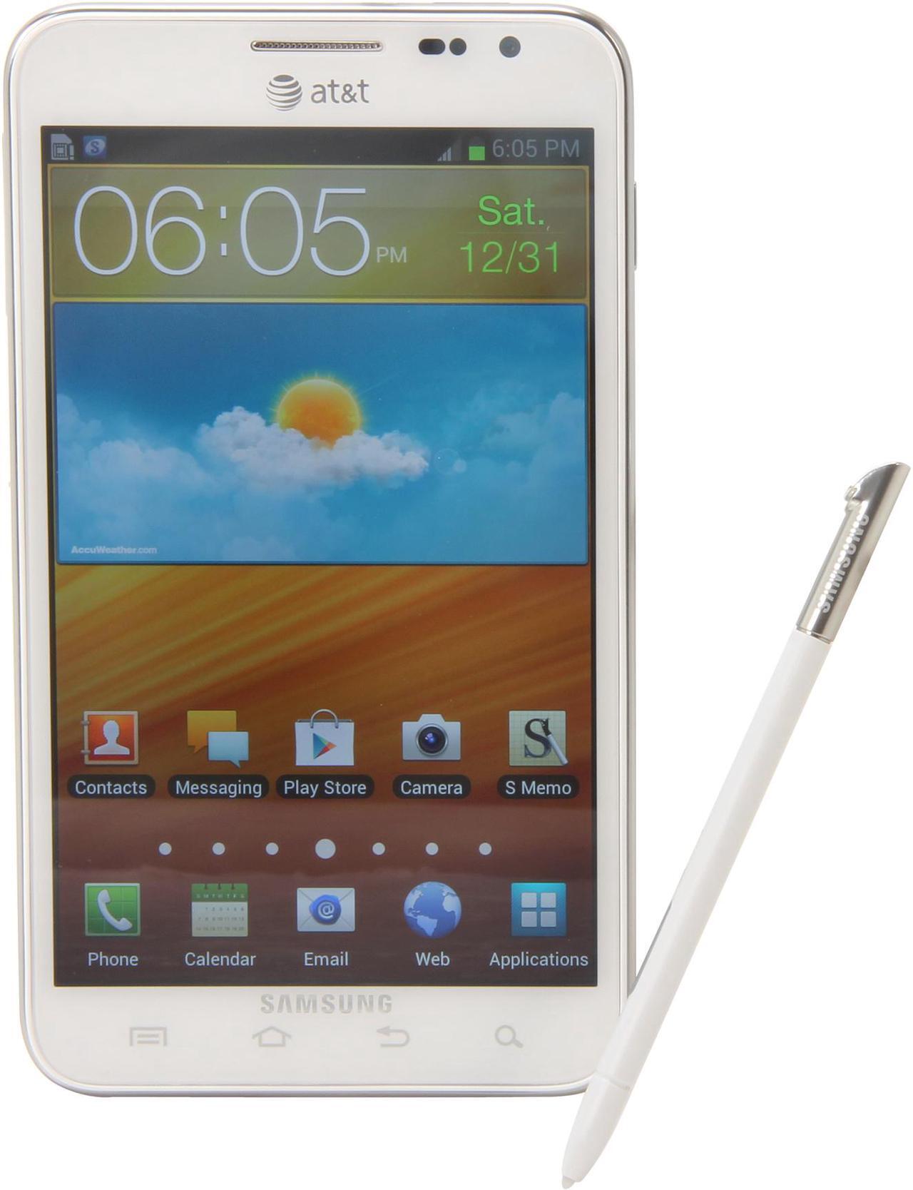 Main image of Samsung Galaxy Note SGH-I717 4G LTE Unlocked Cell Phone 5.3" White 1GB RAM
