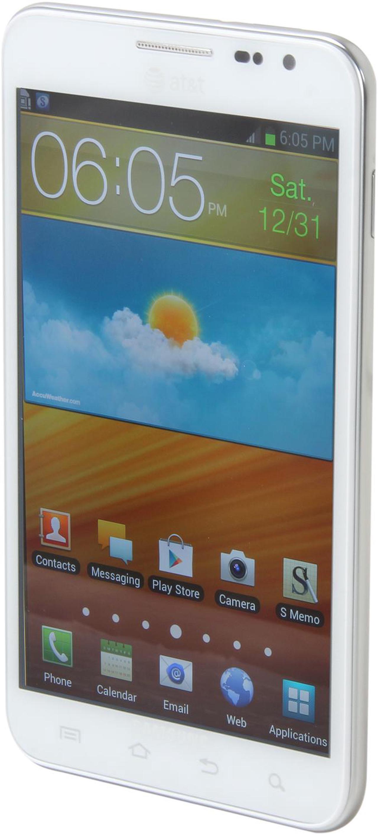 Alt view image 2 of 8 - Samsung Galaxy Note SGH-I717 4G LTE Unlocked Cell Phone 5.3" White 1GB RAM
