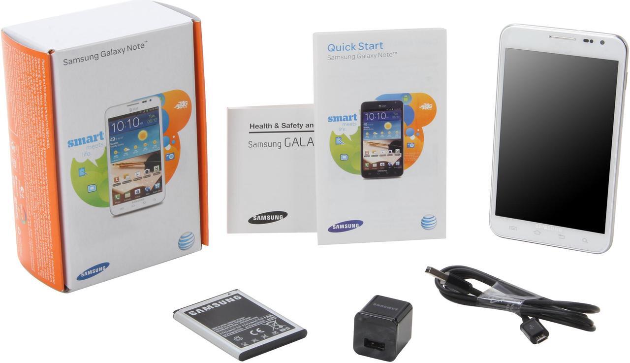 Alt view image 8 of 8 - Samsung Galaxy Note SGH-I717 4G LTE Unlocked Cell Phone 5.3" White 1GB RAM