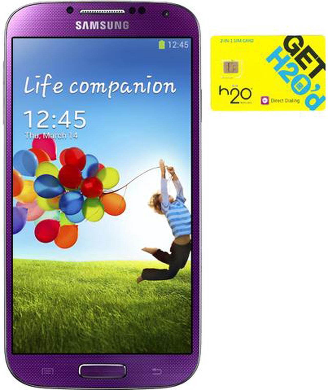 Main image of Samsung Galaxy S4 I9500 Purple 16GB Android Phone + H2O $60 SIM Card