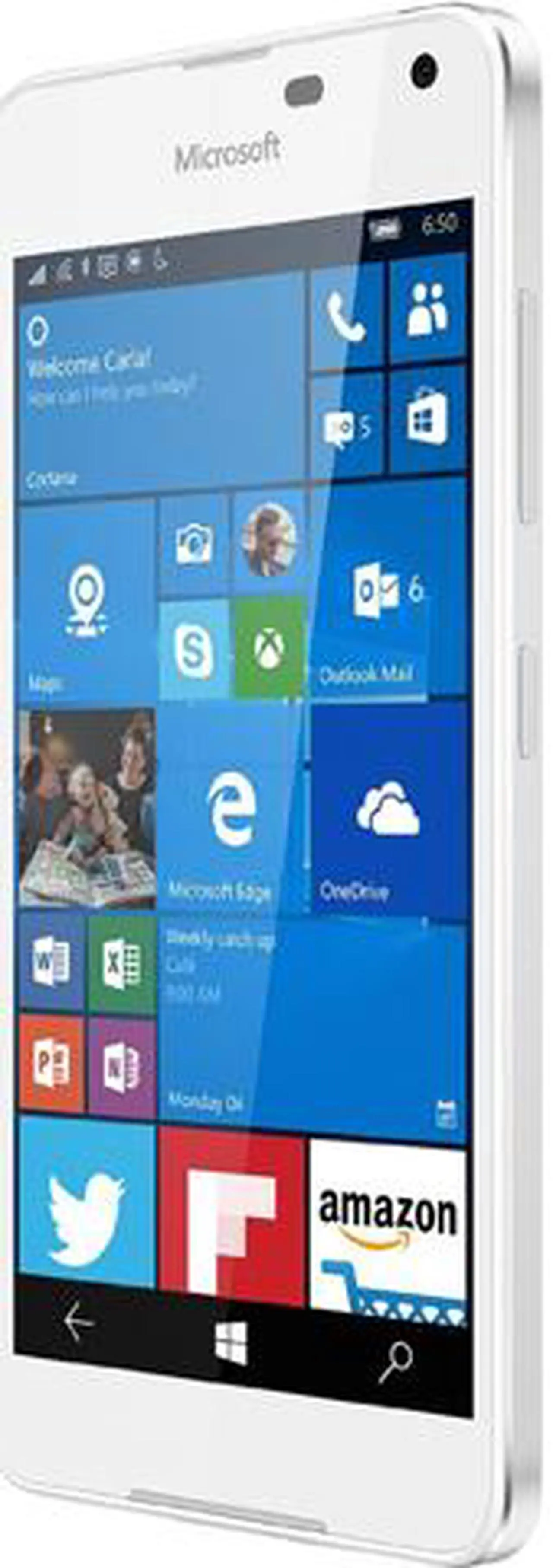 Main image of Microsoft LUMIA 650 16GB storage 4G LTE White Unlocked Cell Phone 5" Display 1GB RAM