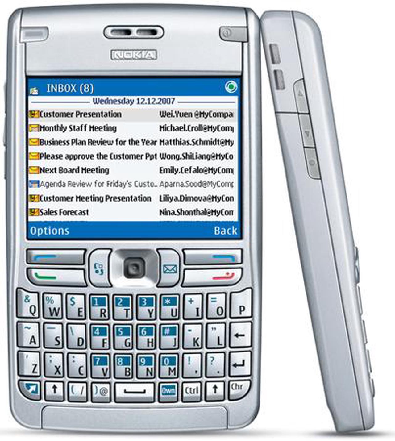 Alt view image 2 of 4 - Nokia E62 Unlocked GSM Cell Phone w/ Full QWERTY Keyboard 2.9" Silver