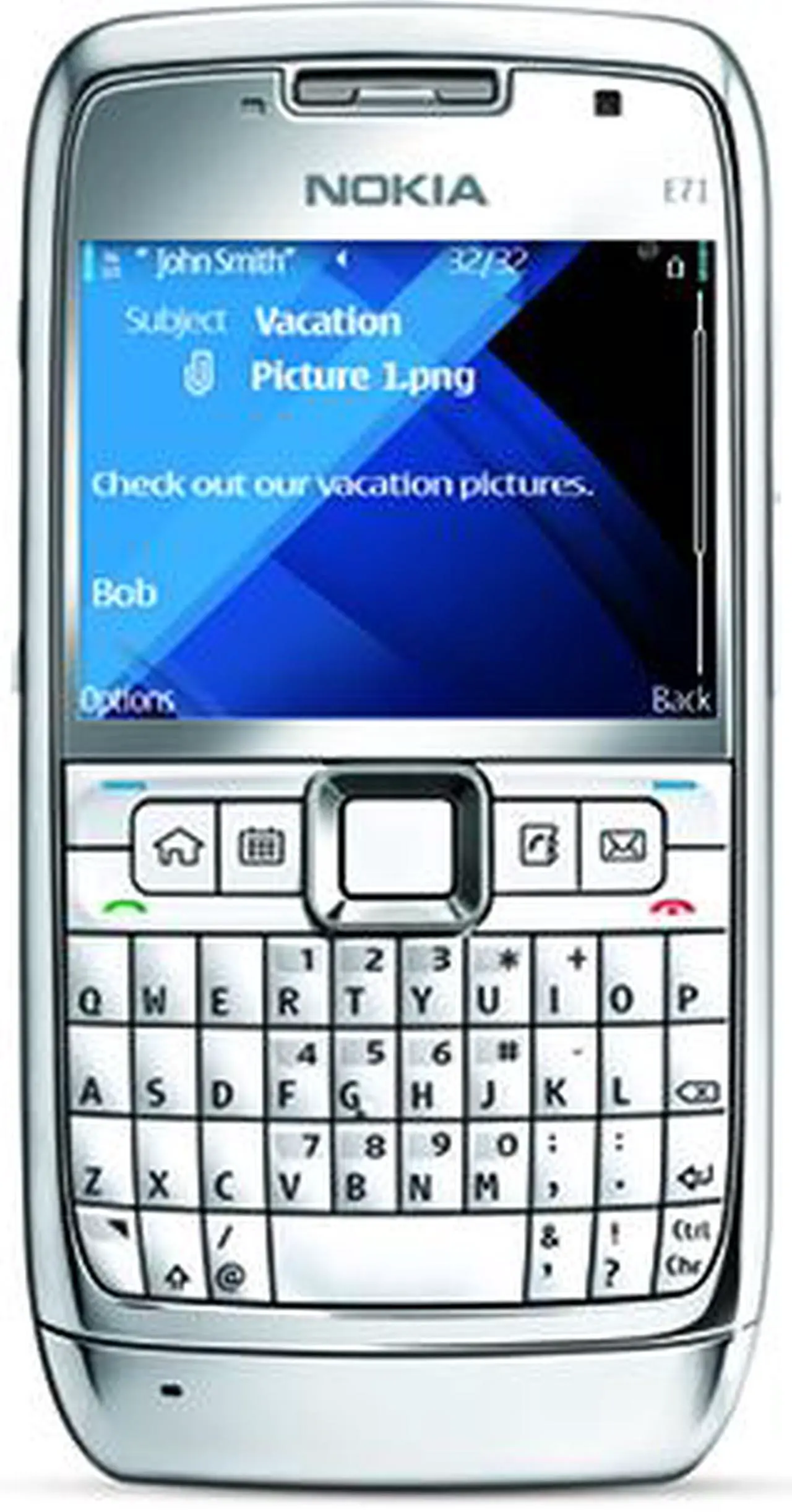 Main image of Nokia E71 White 3G Unlocked GSM Smart phone with 3.2 MP Camera