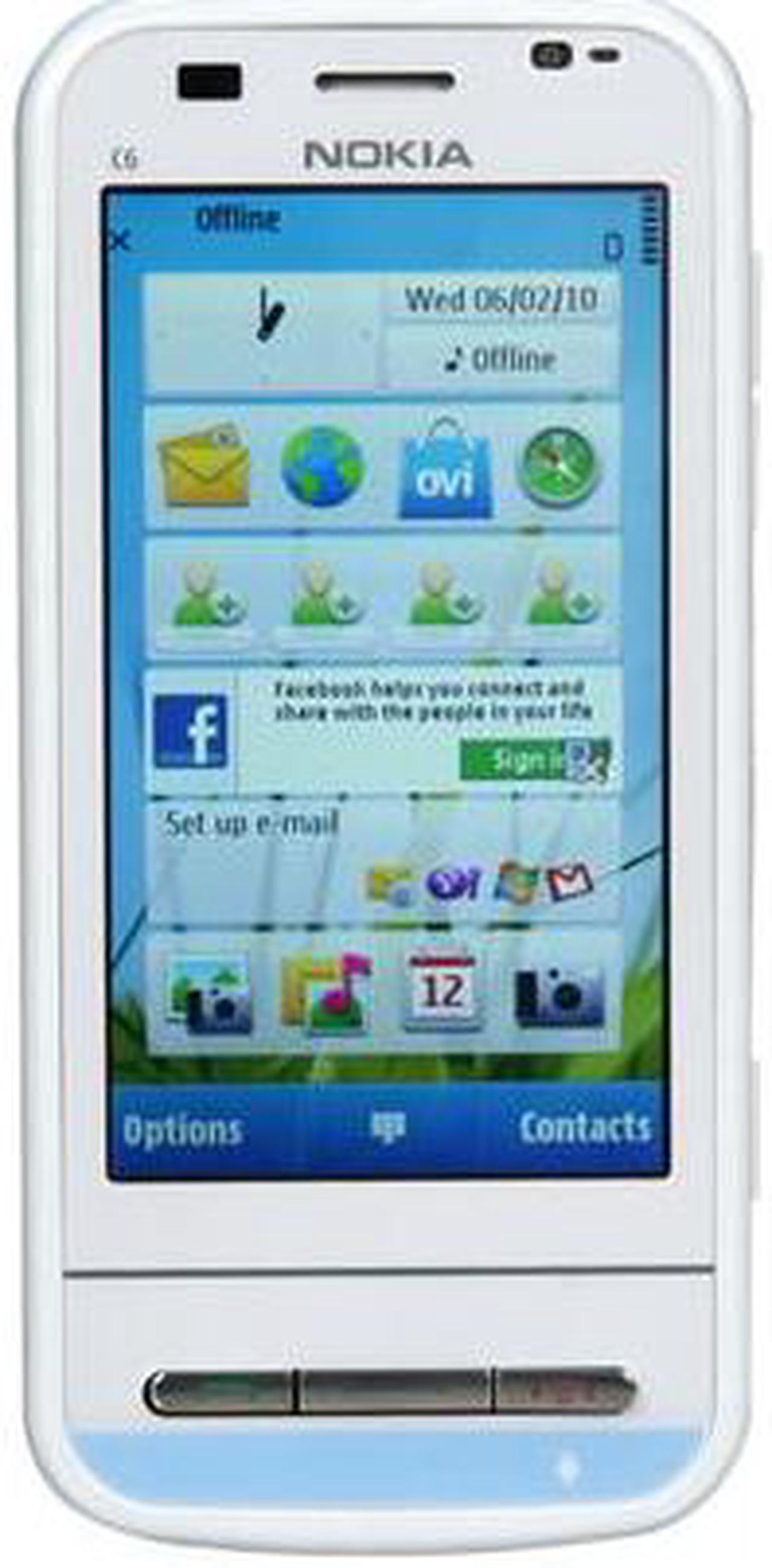 Nokia C6-00 Unlocked GSM Smart Phone w/ Full QWERTY Keyboard / 3.2" Touch Screen / GPS / Wi-Fi 3.2" White 200 MB