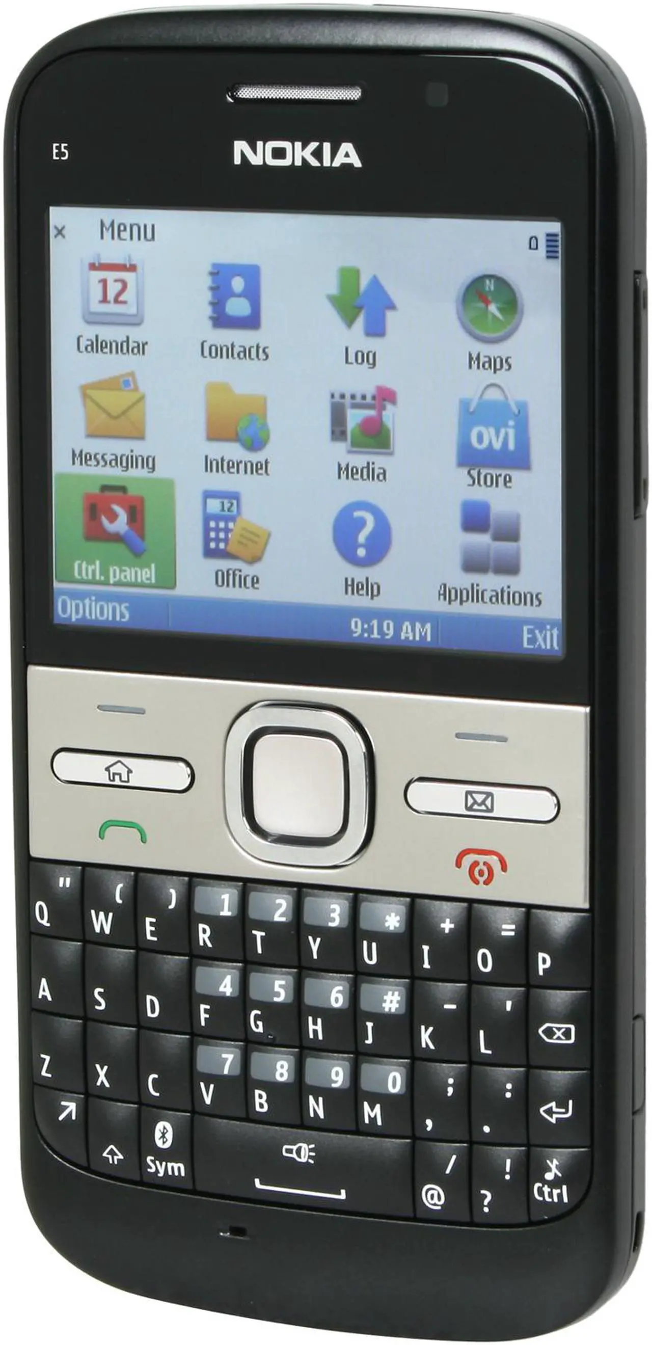 Alt view image 2 of 7 - Nokia E5 Unlocked GSM Smart Phone w/ 5MP Camera / GPS / Wi-Fi 2.36" Black
