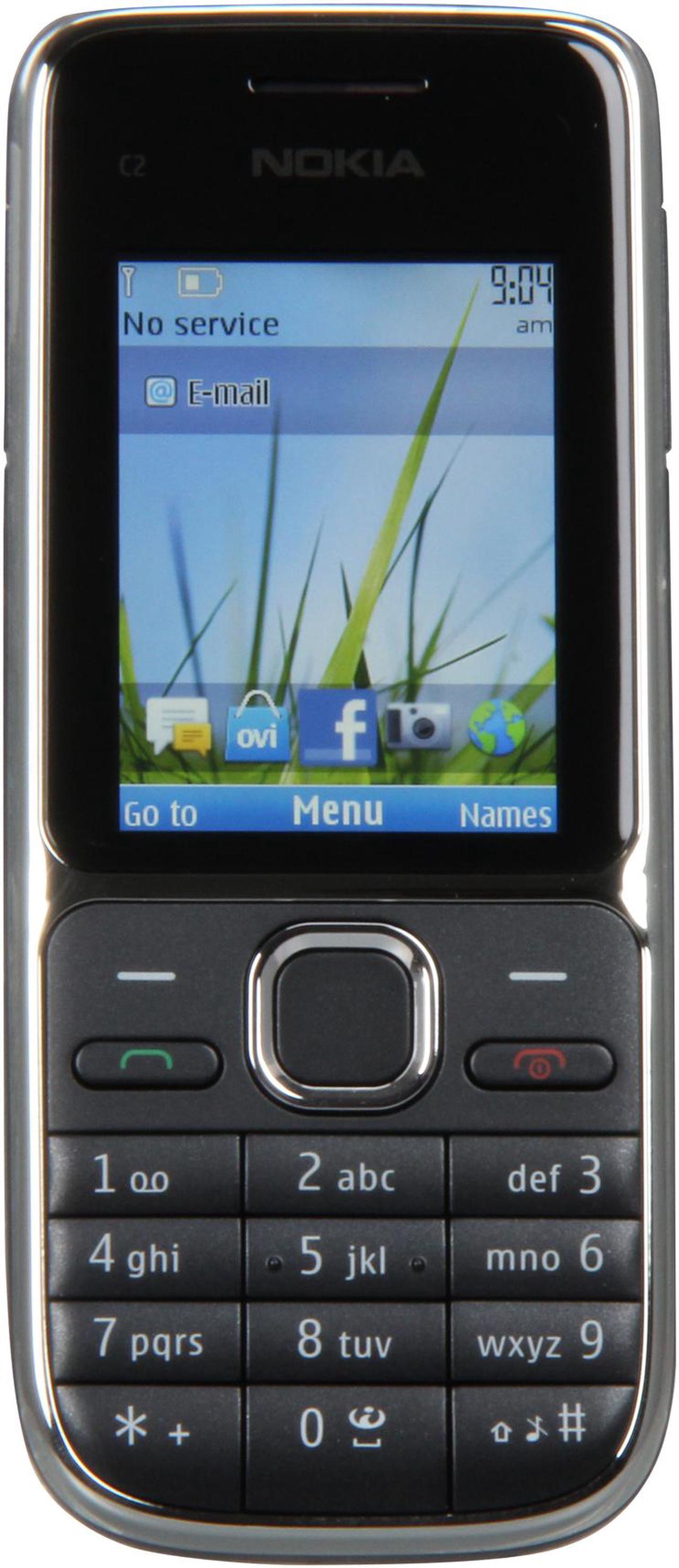 Main image of Nokia C2-01 Unlocked GSM Bar Phone with 3.2MP Camera 2.0" Black