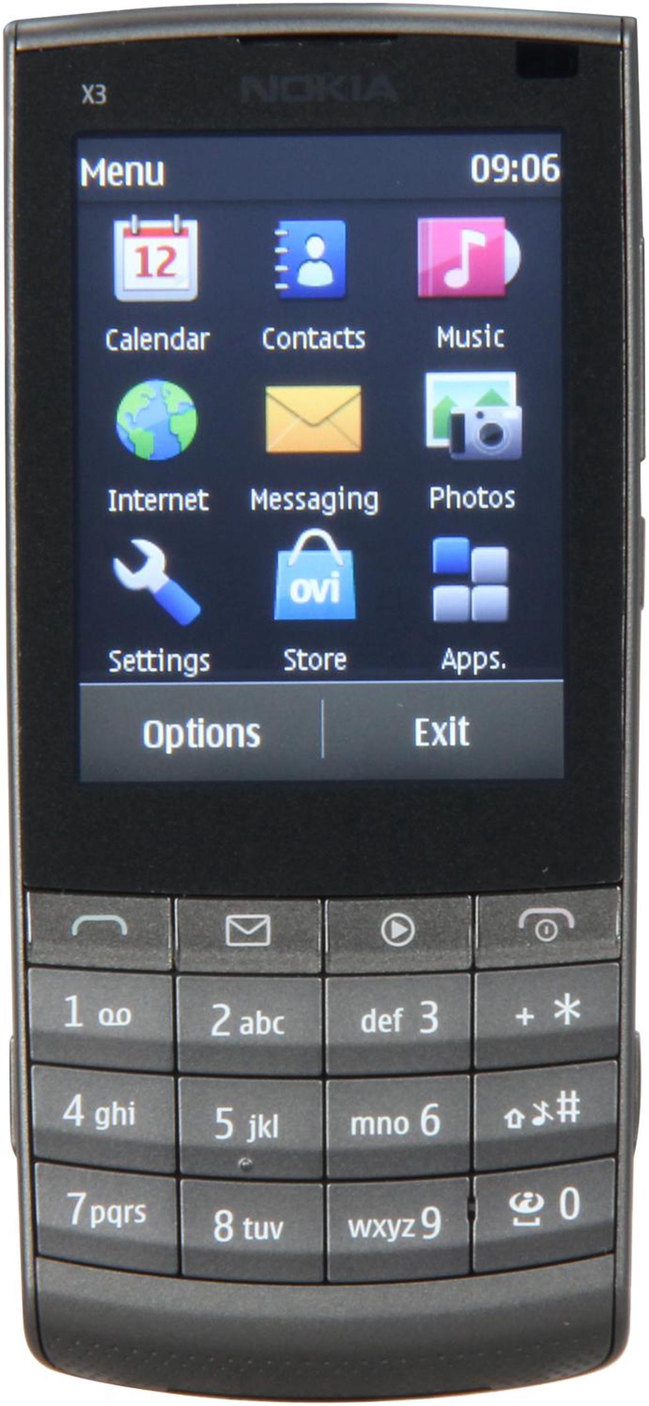 Nokia Touch and Type Dark Metal 3G Unlocked GSM Touch Screen Phone with 5MP Camera / Wi-Fi (X3-02)