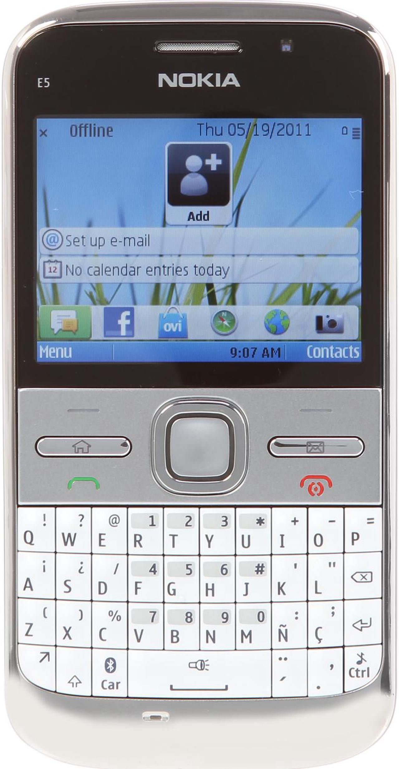 Main image of Nokia E5-00 Chrome 3G Unlocked GSM Smart Phone w/ 5MP Camera / GPS / Wi-Fi (E5-00)