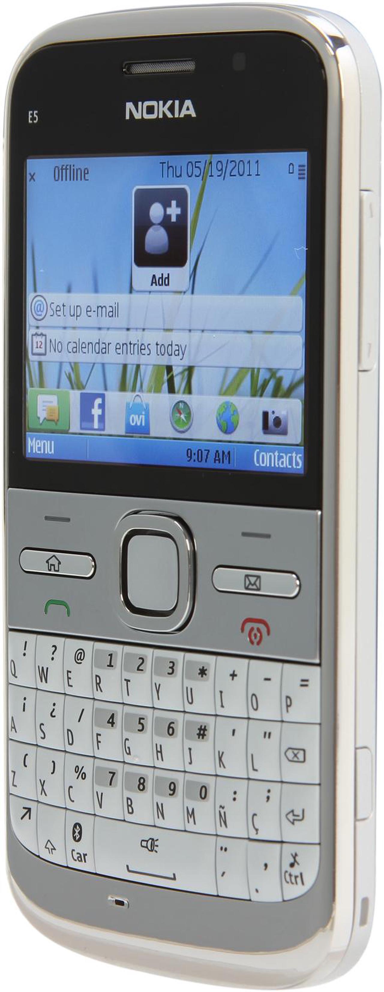 Alt view image 2 of 7 - Nokia E5-00 Chrome 3G Unlocked GSM Smart Phone w/ 5MP Camera / GPS / Wi-Fi (E5-00)