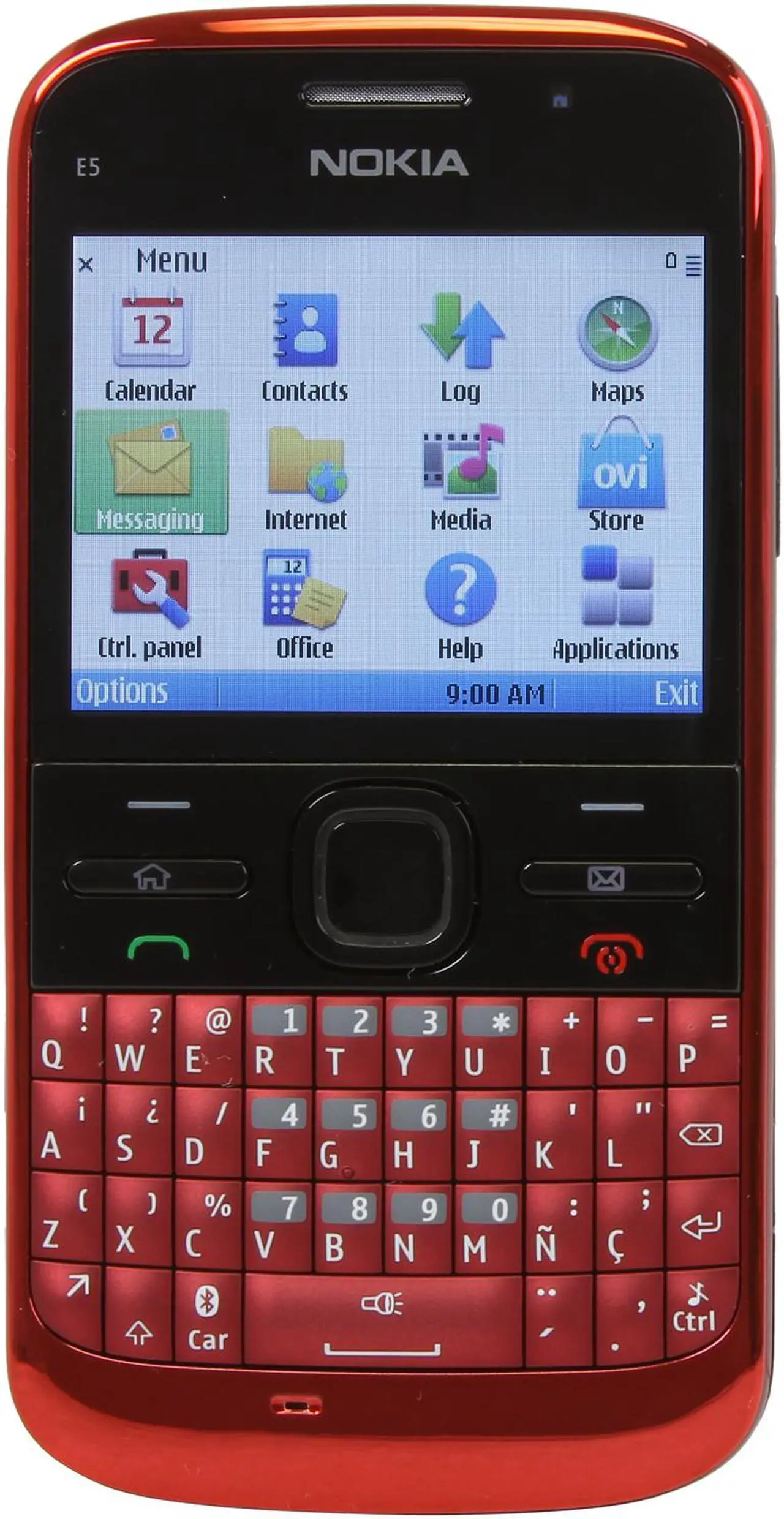 Main image of Nokia E5-00 Red 3G Unlocked GSM Smart Phone w/ 5MP Camera / GPS / Wi-Fi (E5-00)