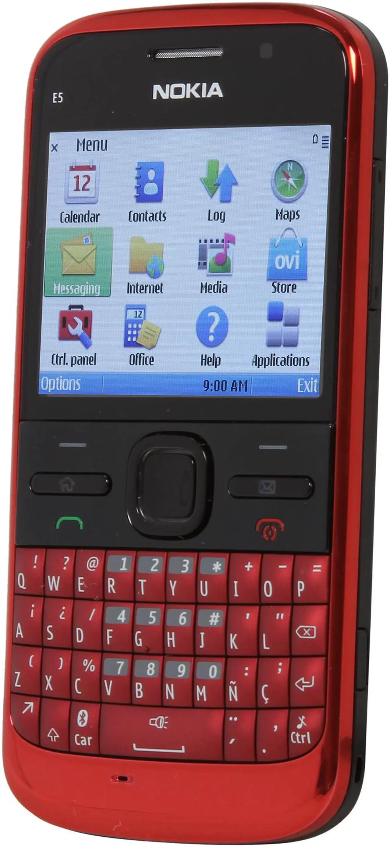 Alt view image 2 of 7 - Nokia E5-00 Red 3G Unlocked GSM Smart Phone w/ 5MP Camera / GPS / Wi-Fi (E5-00)