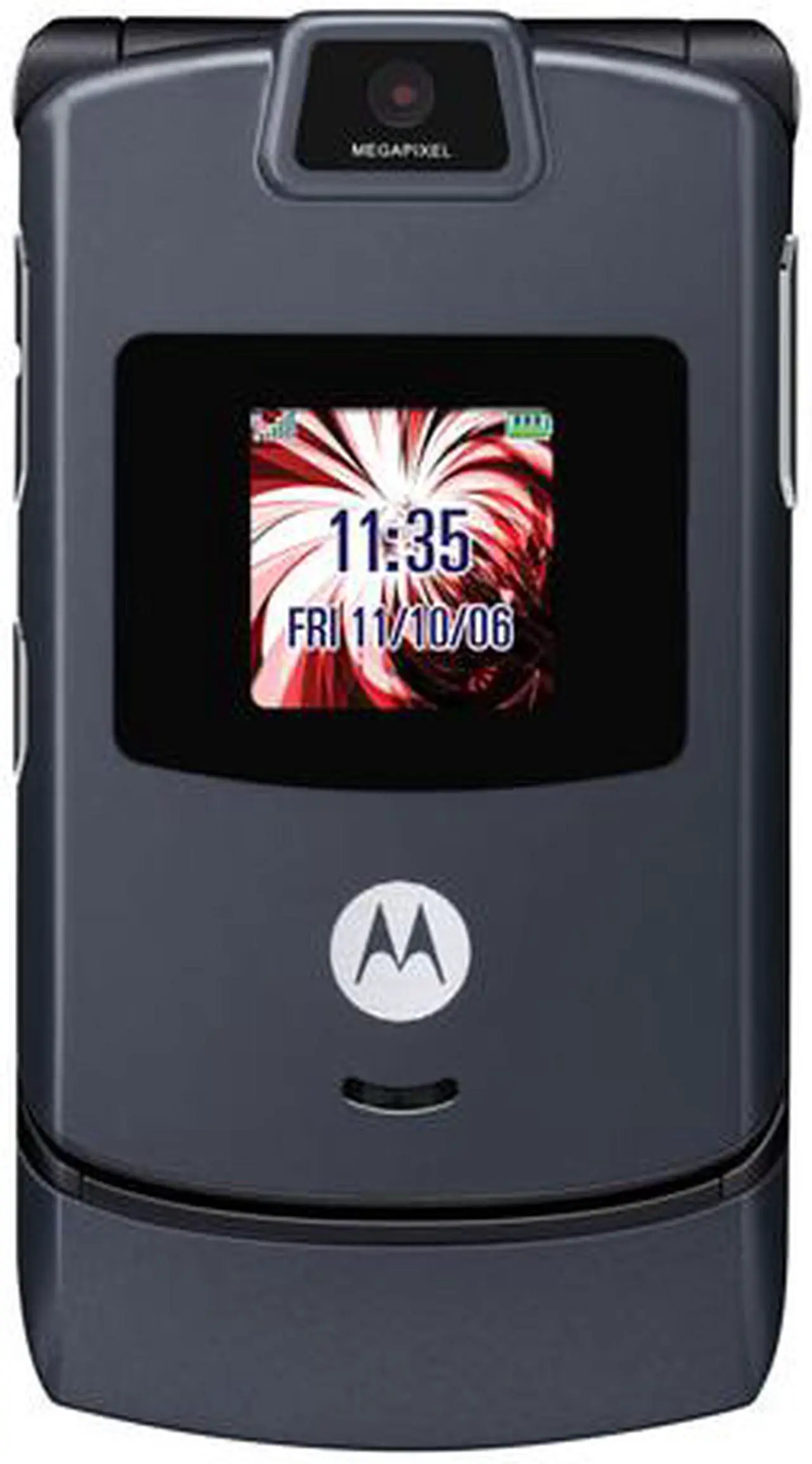 Alt view image 3 of 11 - Motorola RAZR Gray unlocked GSM Flip phone with stylish design (V3) - OEM