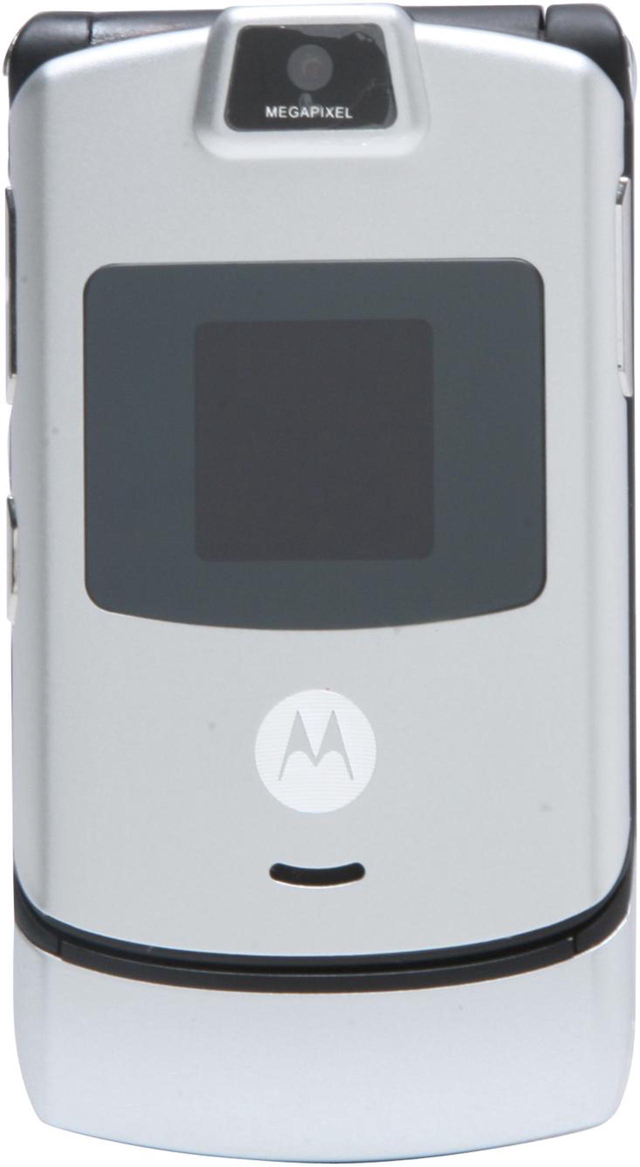 Main image of MOTOROLA RAZR V3m Silver 3G Verizon Cell Phone without contract