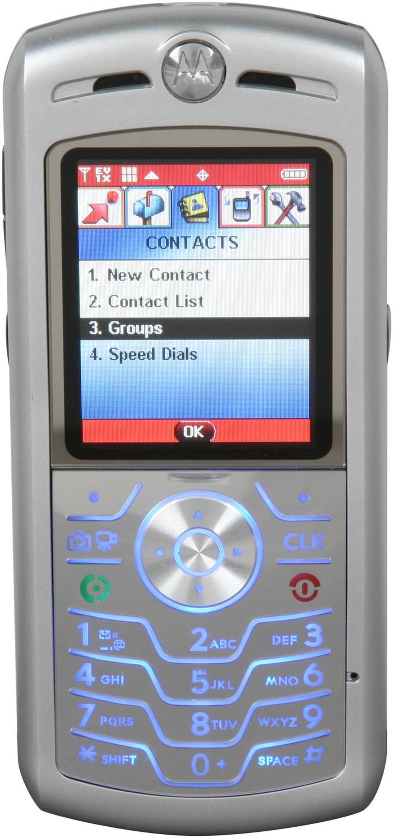Main image of Motorola SLVR L7c Verizon No Contracted Phone with Mini USB 1.9" Black