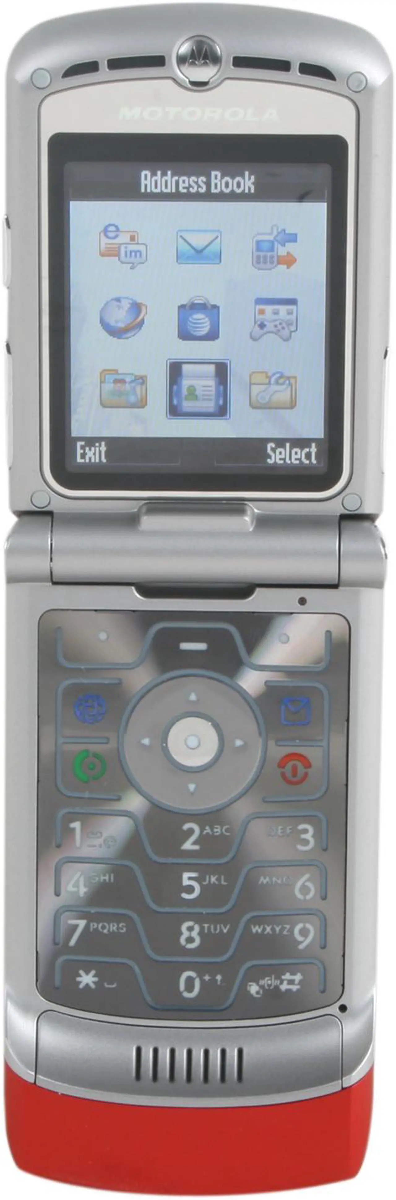 Main image of Motorola RAZR Red Unlocked GSM Flip Phone With Stylish Design (V3) - OEM