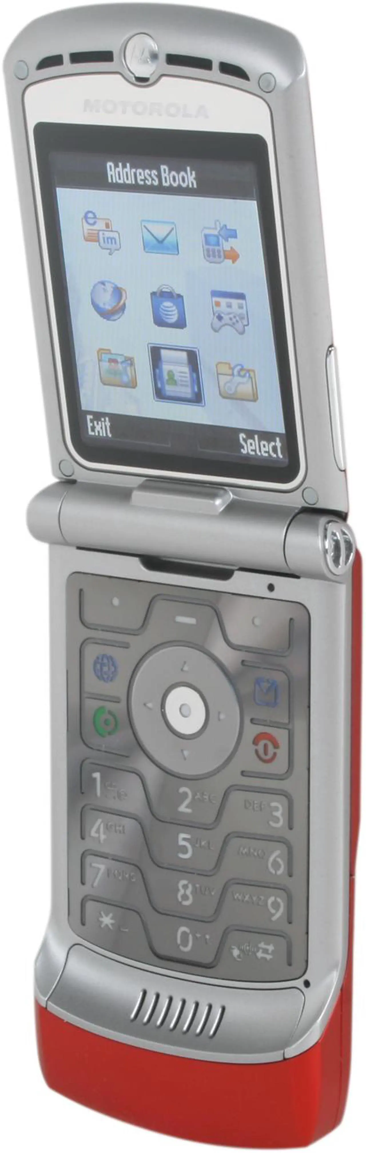 Alt view image 2 of 7 - Motorola RAZR Red Unlocked GSM Flip Phone With Stylish Design (V3) - OEM