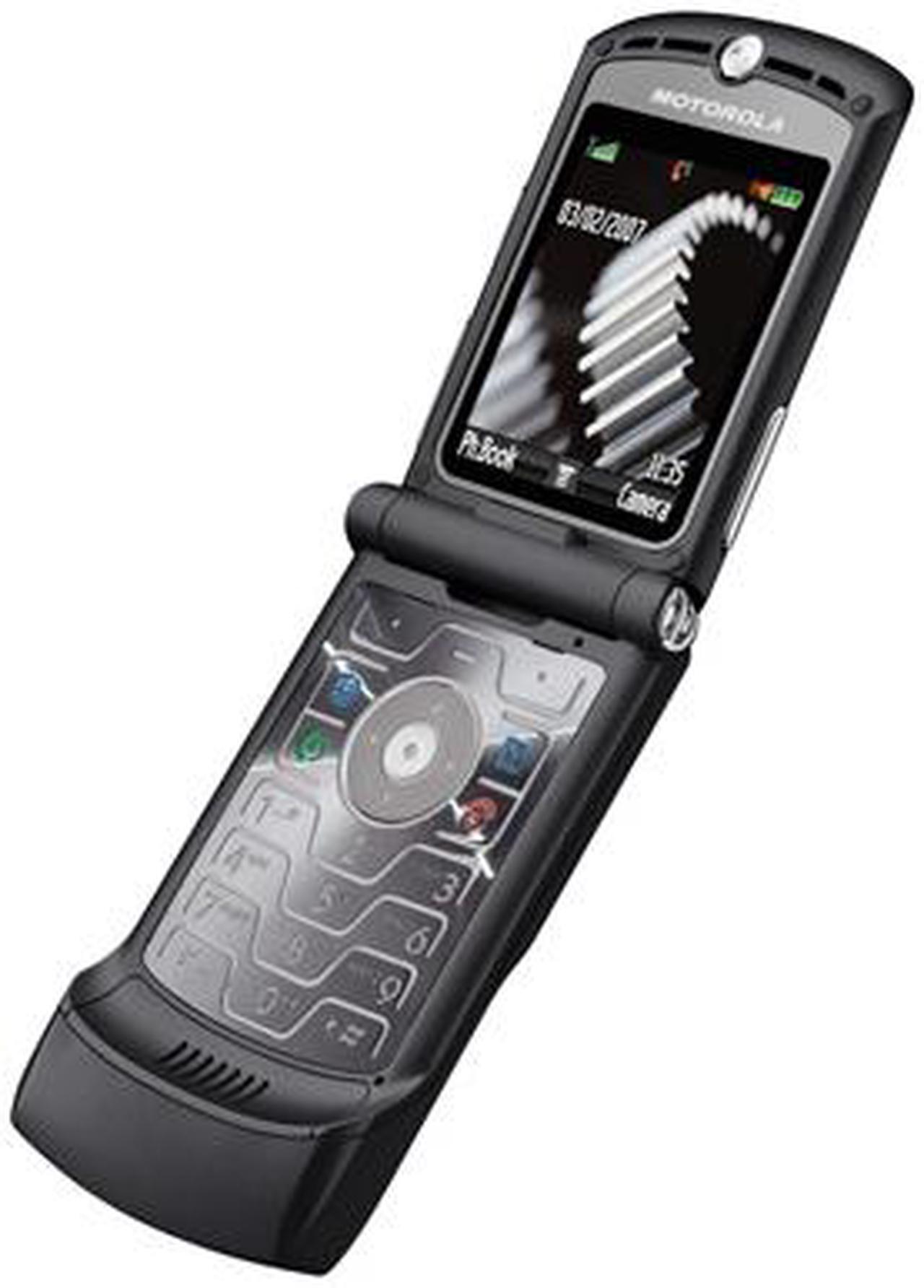 Alt view image 4 of 10 - Motorola RAZR Black Unlocked GSM Cell Phone with Stylish Design (V3) - OEM
