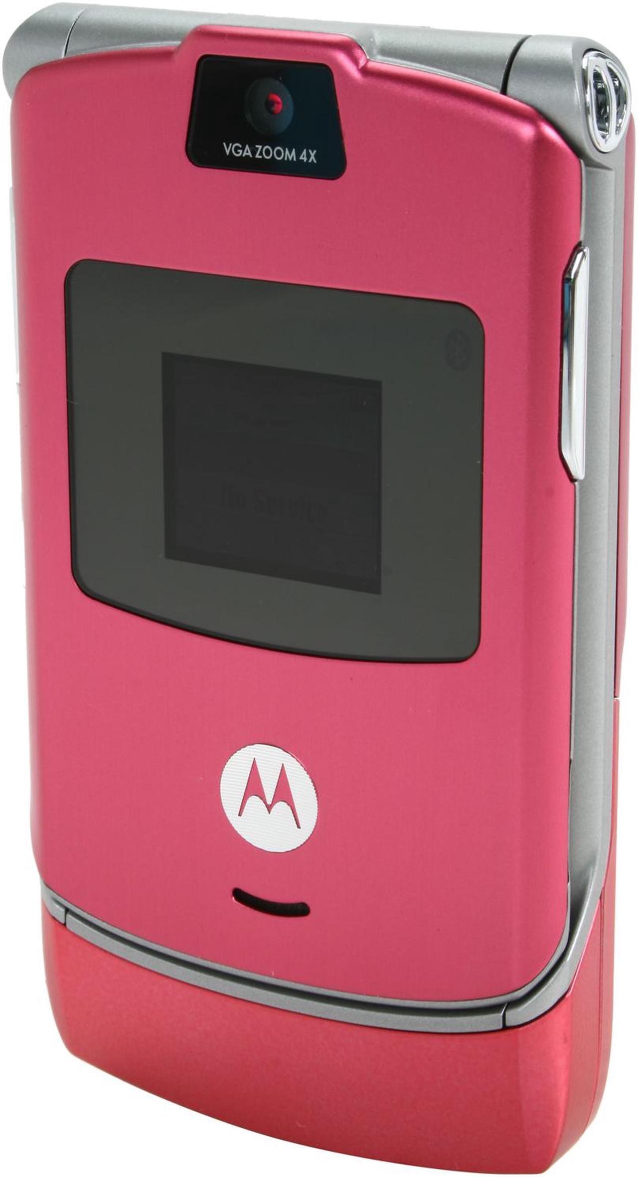 Alt view image 6 of 7 - Motorola RAZA Pink Unlocked Cell Phone with No Manufacturer Warranty w/ Bluetooth v1.2 / 0.3 MP Camera (V3) - OEM