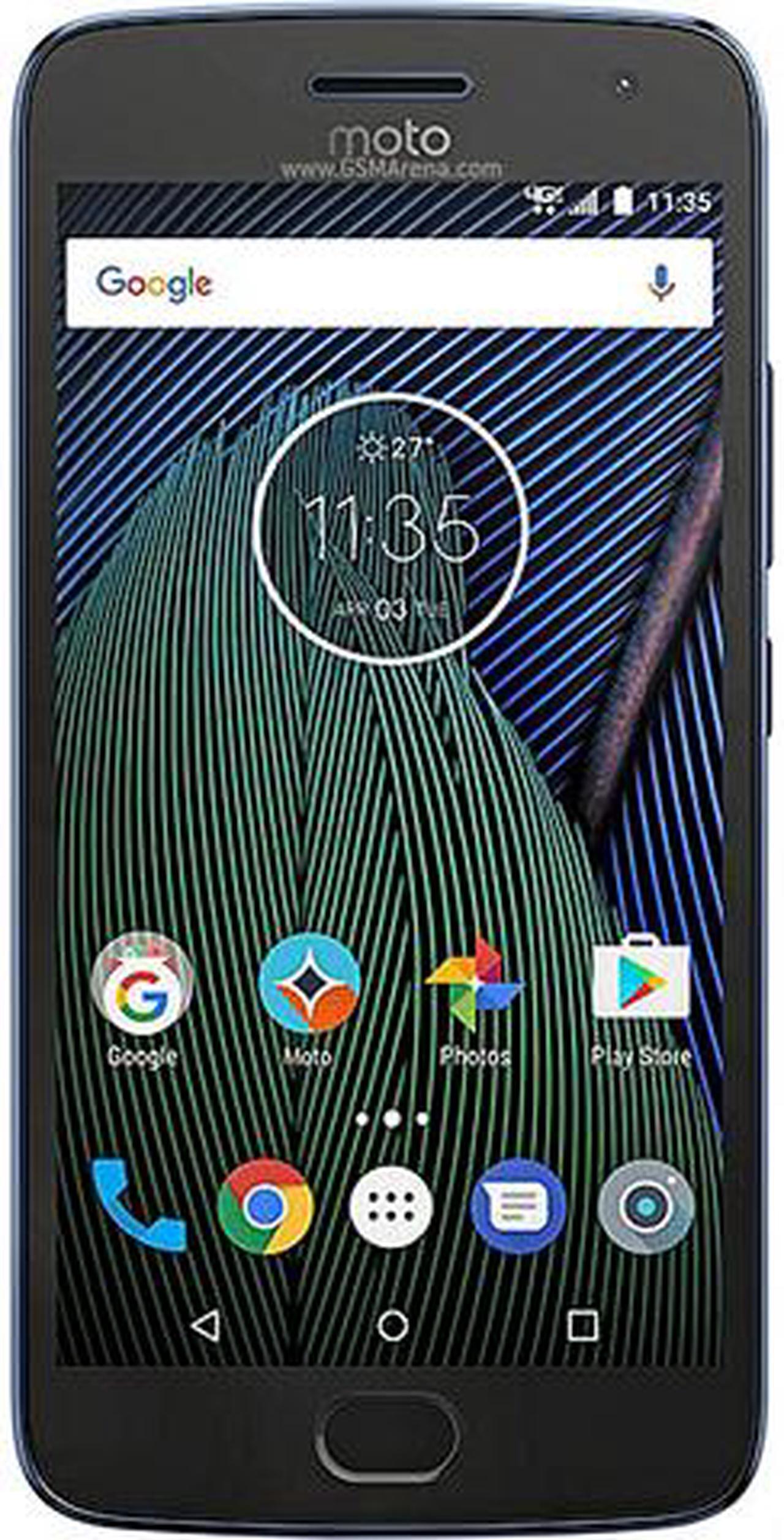 Main image of Moto G5 Plus (5th Gen), 5.2 Inches, FHD IPS, 2GB RAM, 32 GB Storage, Unlocked Cell Phone, US Warranty, Lunar Grey (01110NARTL)