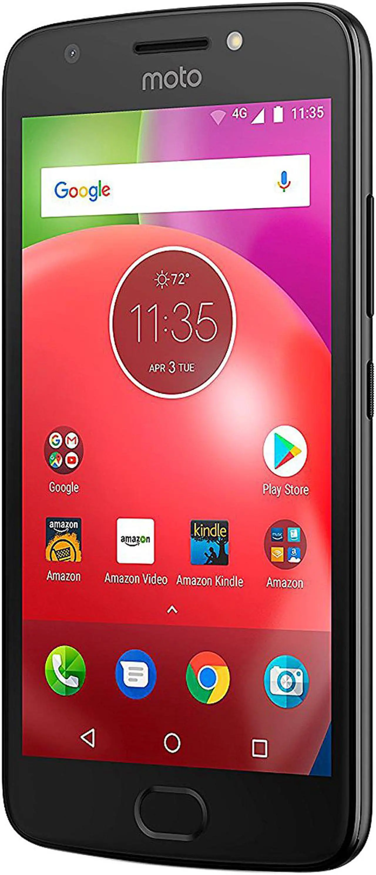 Alt view image 2 of 3 - Motorola Moto E4 (4th Gen) Unlocked Cell Phone (5", 16GB Storage 2GB RAM) Black