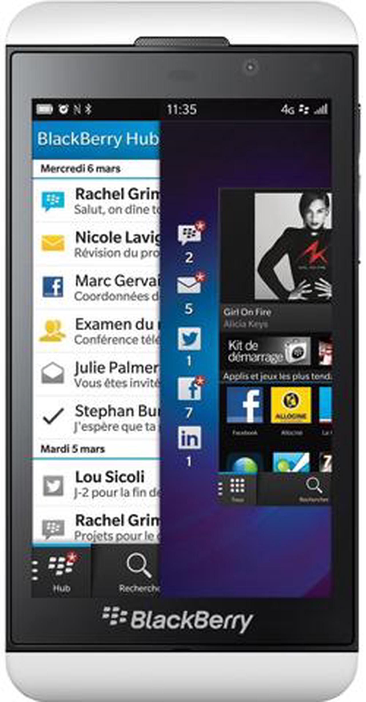 Main image of BlackBerry Z10 STL100-4 4G LTE Verizon / Unlocked GSM Phone 4.2" White 2GB RAM